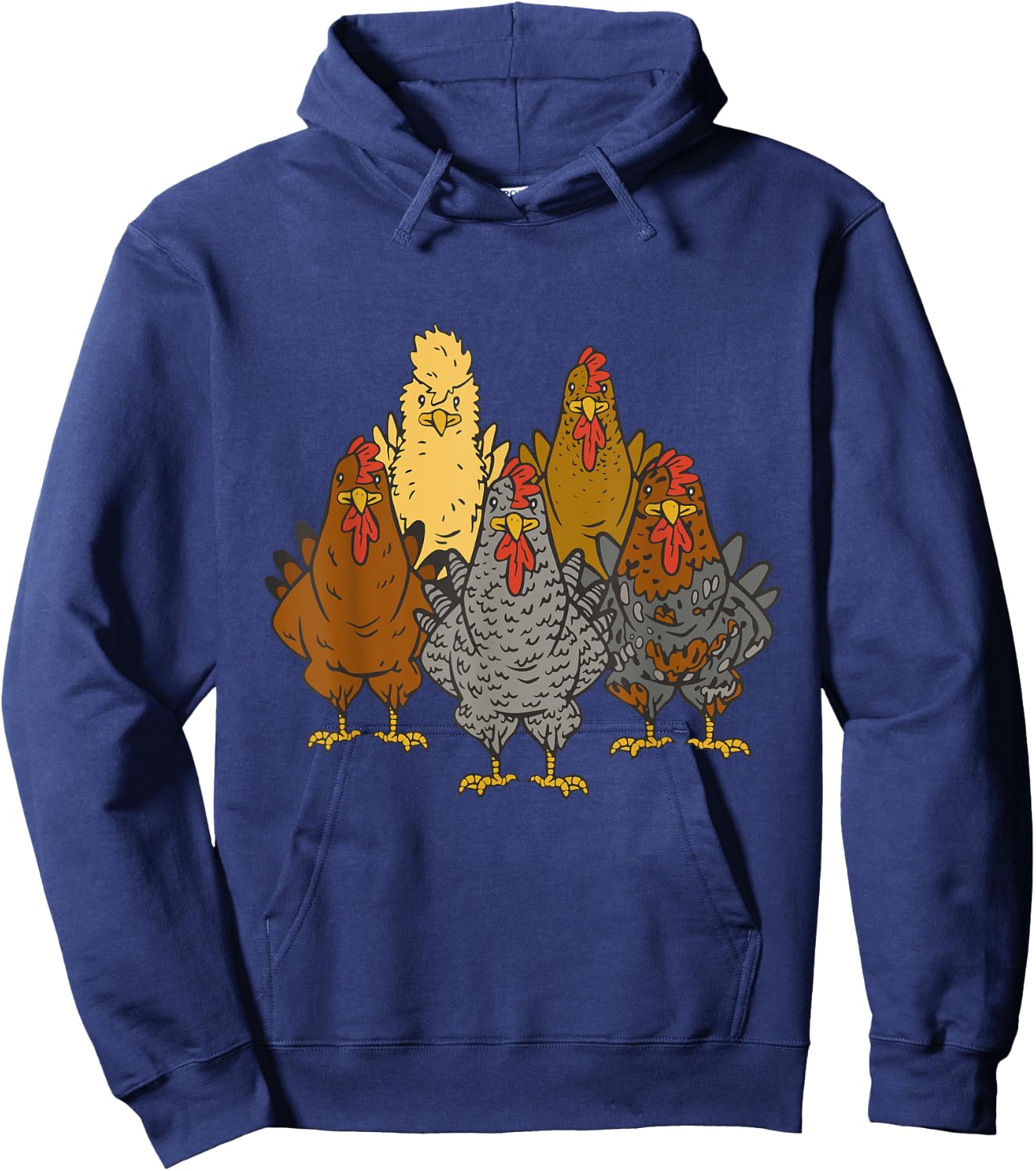 Chicken Animal Print Farm Chicken Hoodie - Hoodie | Navy