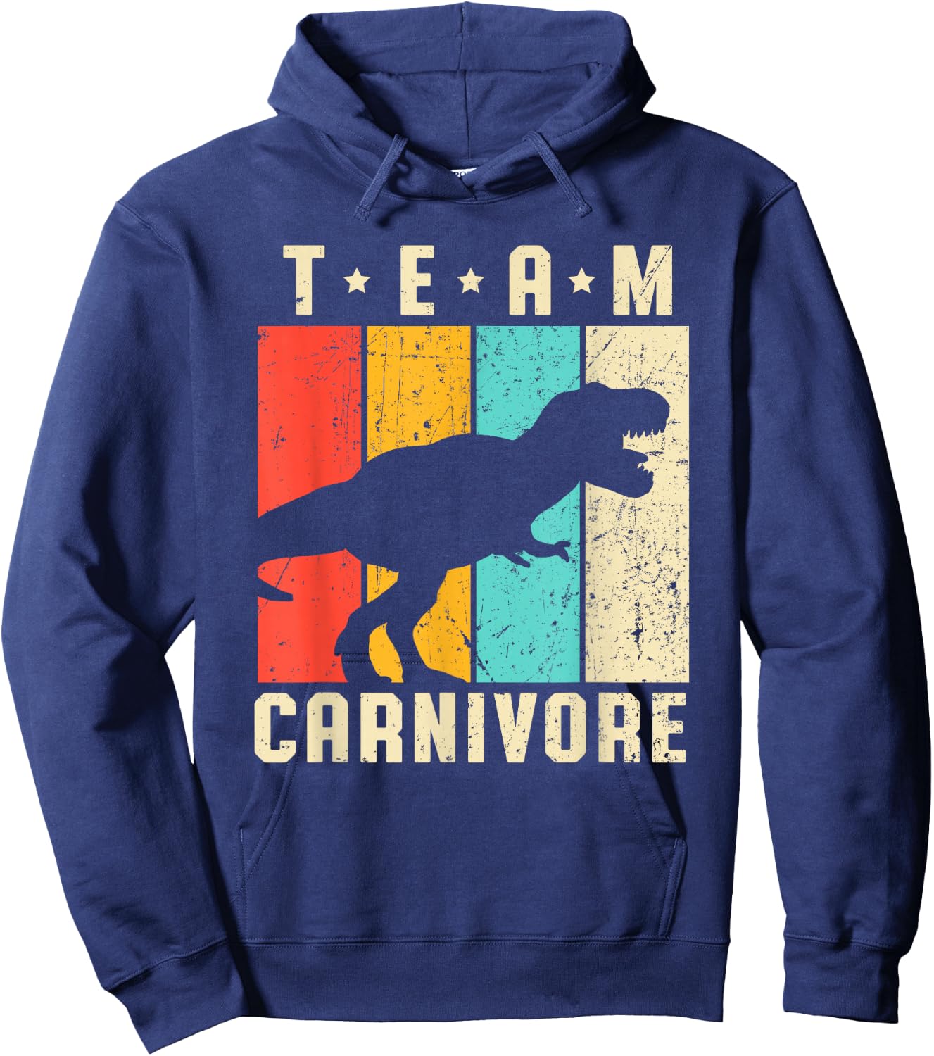 Carnivore Trex Dinosaur Vintage Keto Diet Hoodie - Hoodie | Navy