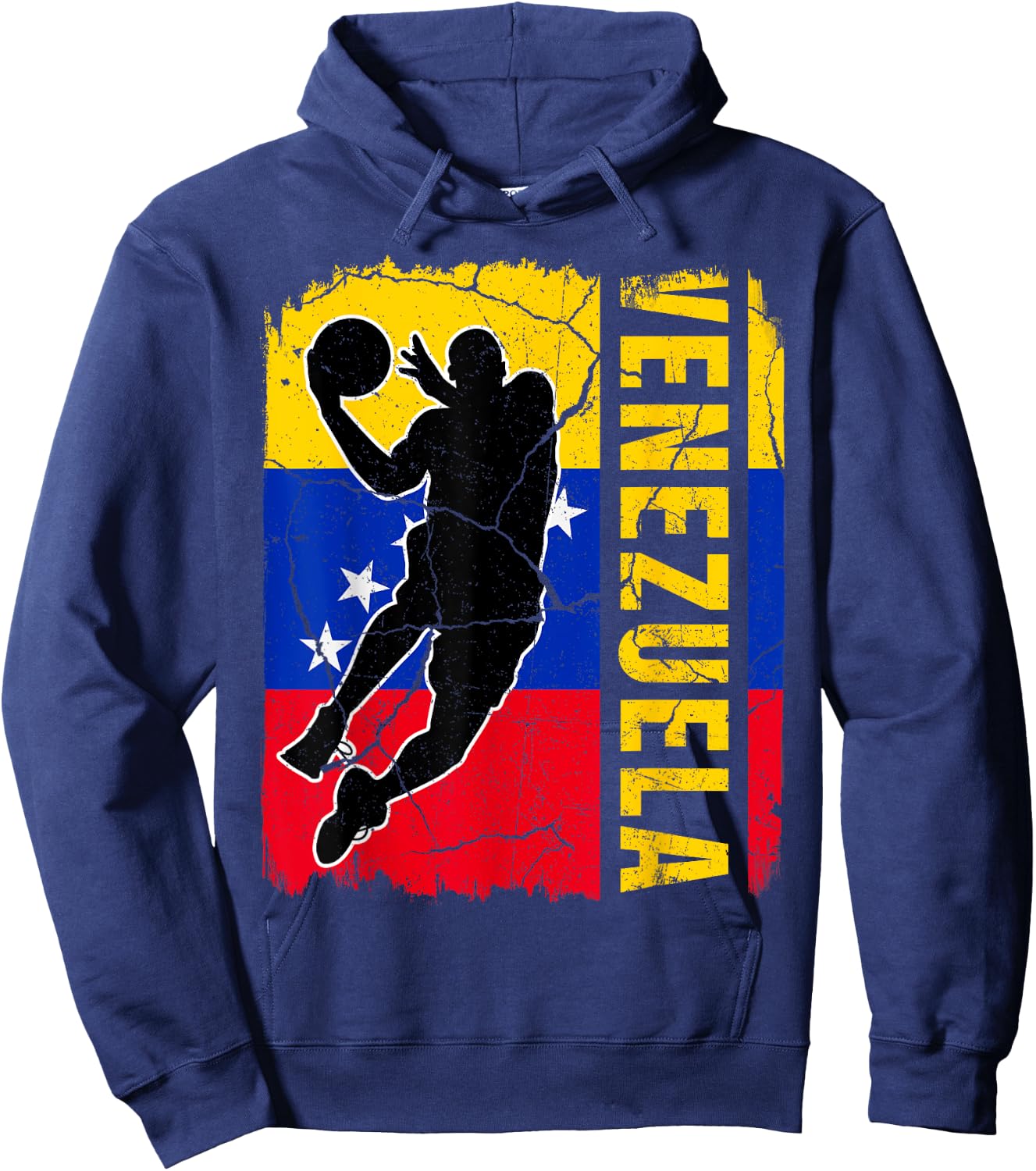 Venezuelan Basketball Player Venezuela Flag Basketball Fans Hoodie - Hoodie | Navy