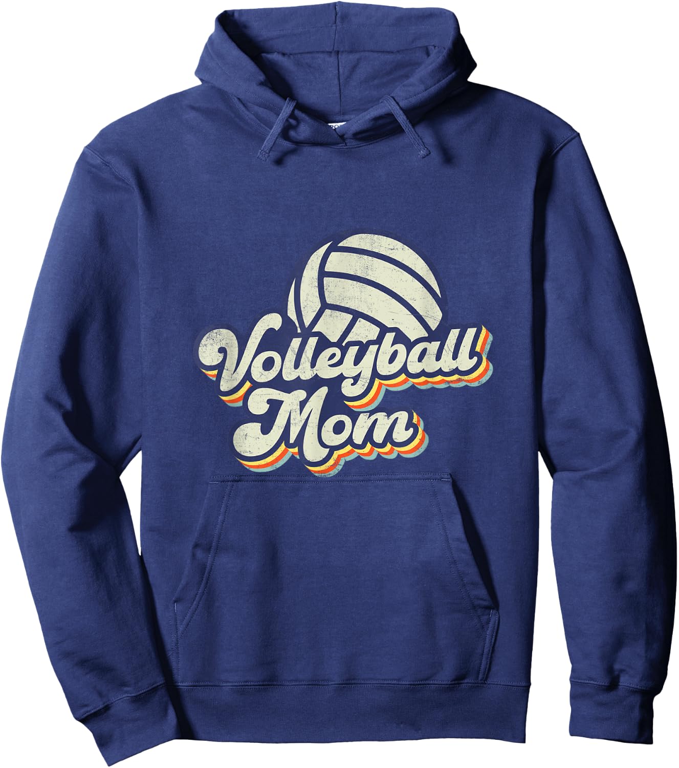 Volleyball Mom Mama Mother's Day Vintage Retro Funny Women Hoodie - Hoodie | Navy