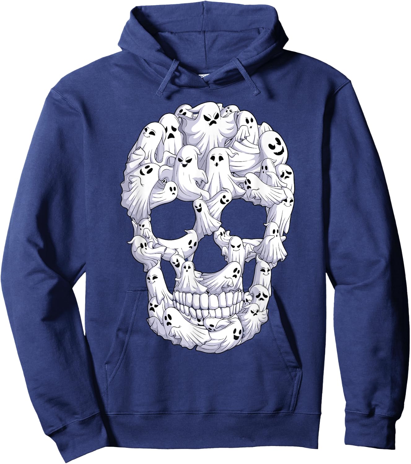 Skull Boo Ghost Funny boo ghosts Halloween costume men women Hoodie - Hoodie | Navy