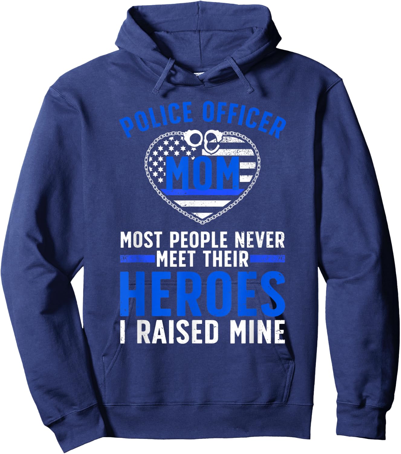Police Officer Mom Art For Mother Women Cop Police Officer Hoodie - Hoodie | Navy