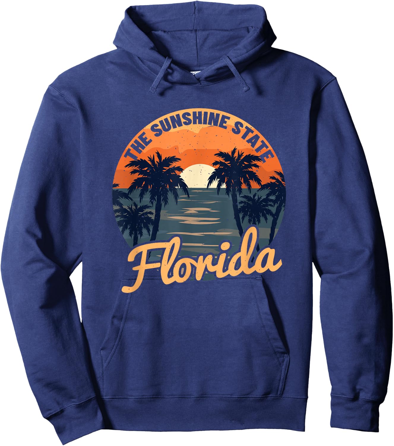 Florida Sunset - Throwback Design - Classic Hoodie - Hoodie | Navy