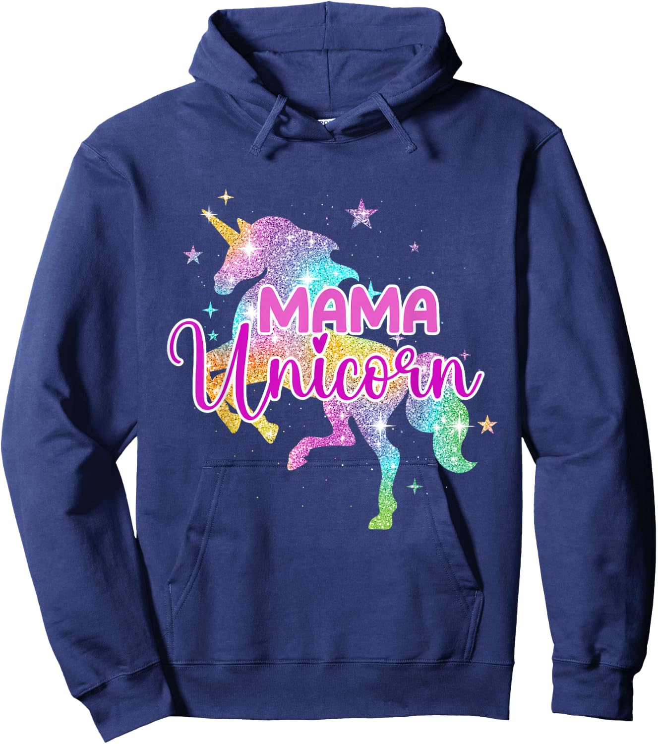 Mama Unicorn - Mythical Animal Fantasy Creature Magical Hoodie - Hoodie | Navy