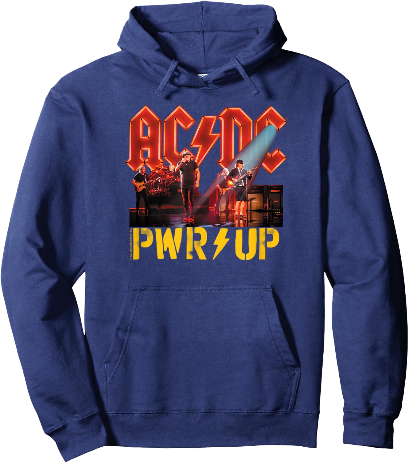 AC/DC Rock Music Band PWRUP Stage Lights Hoodie - Hoodie | Navy