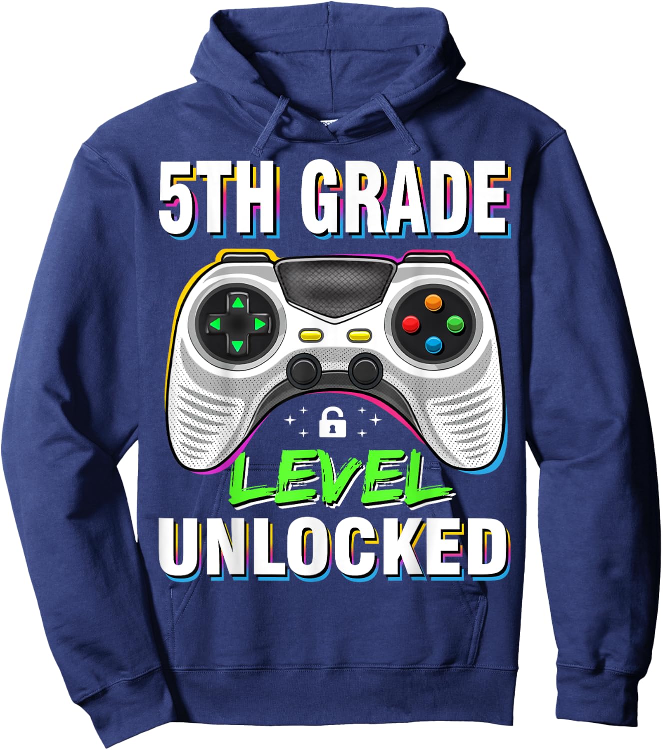 Level 5th Grade Unlocked Back To School First Day Boys Girls Hoodie - Hoodie | Navy