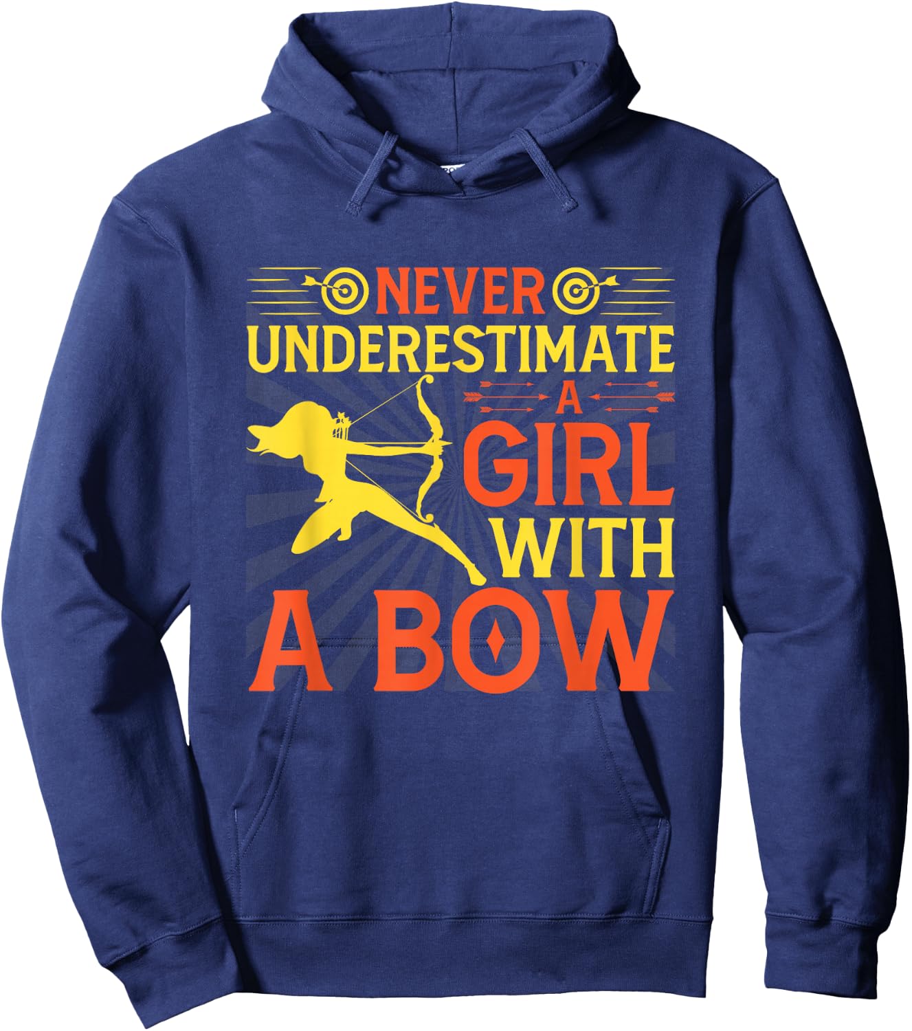 Funny Archery Design For Girls Women Bowhunter Archery Fans Hoodie - Hoodie | Navy