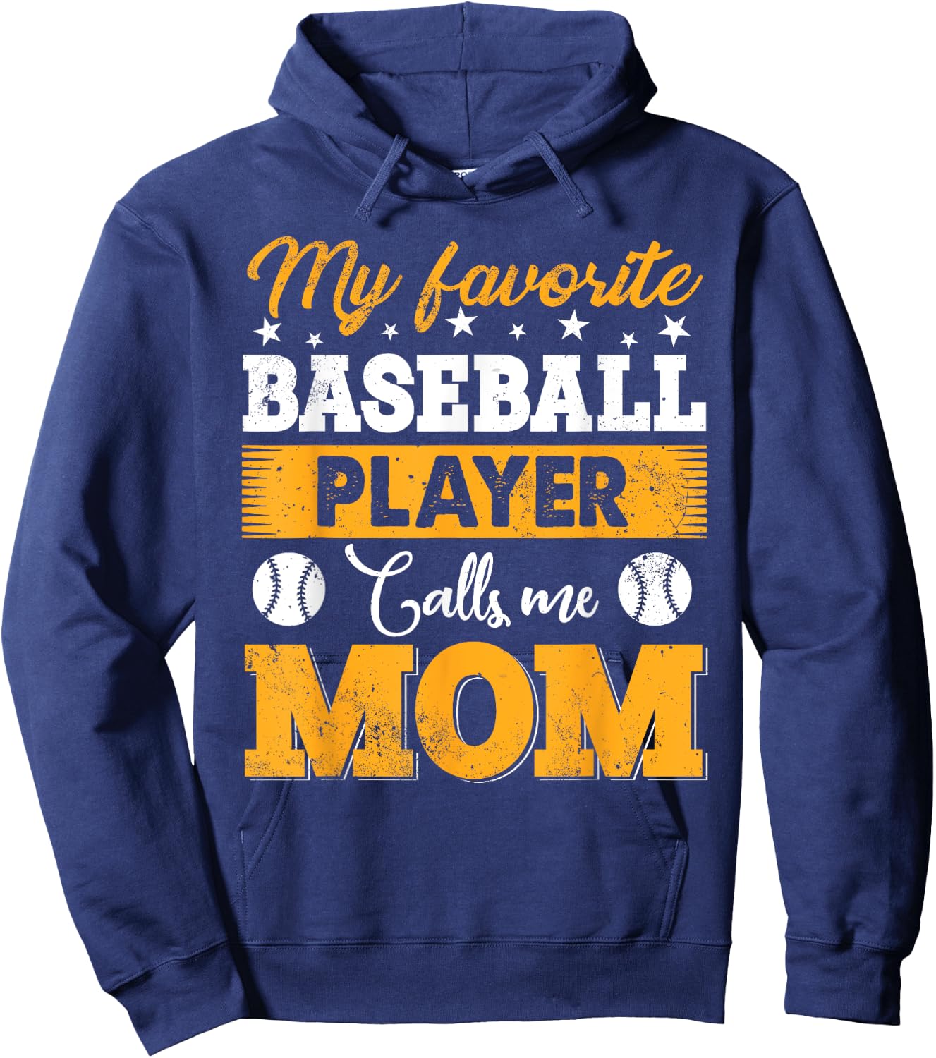 Baseball Mom My Favorite Baseball Player Calls Me Mom Hoodie - Hoodie | Navy