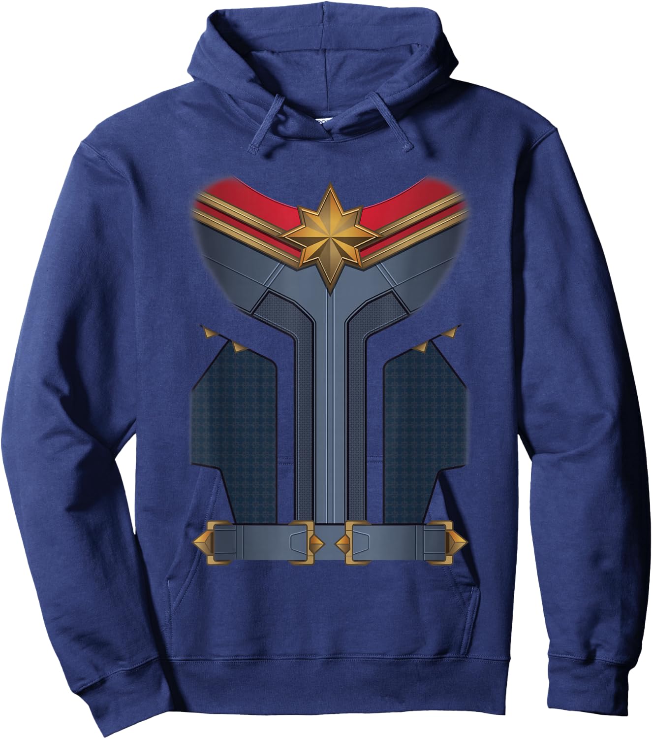 Marvel The Marvels Halloween Captain Marvel Hero Costume Hoodie - Hoodie | Navy