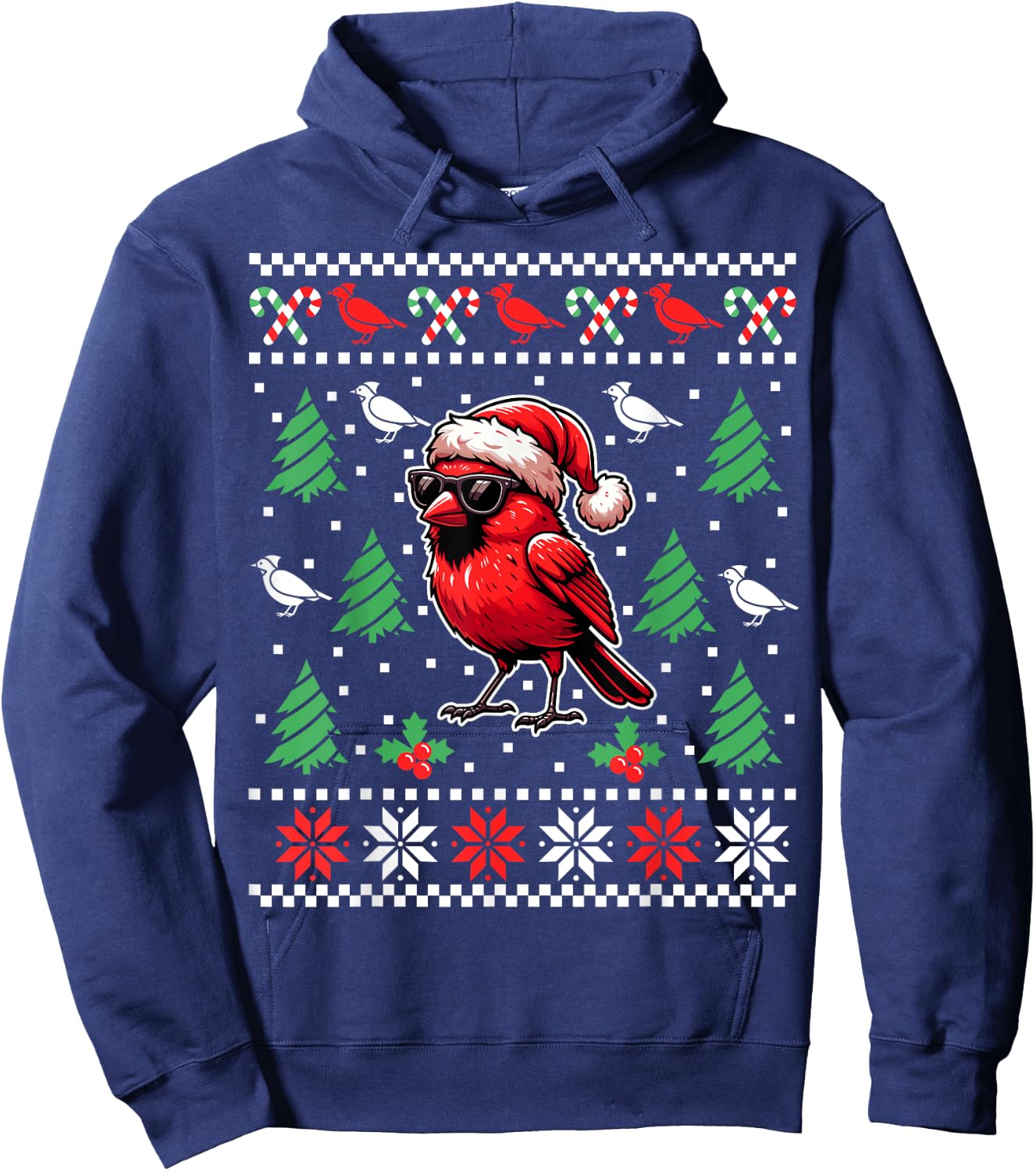 Funny Northern Cardinal Bird Red Cardinal Christmas Xmas Hoodie - Hoodie | Navy