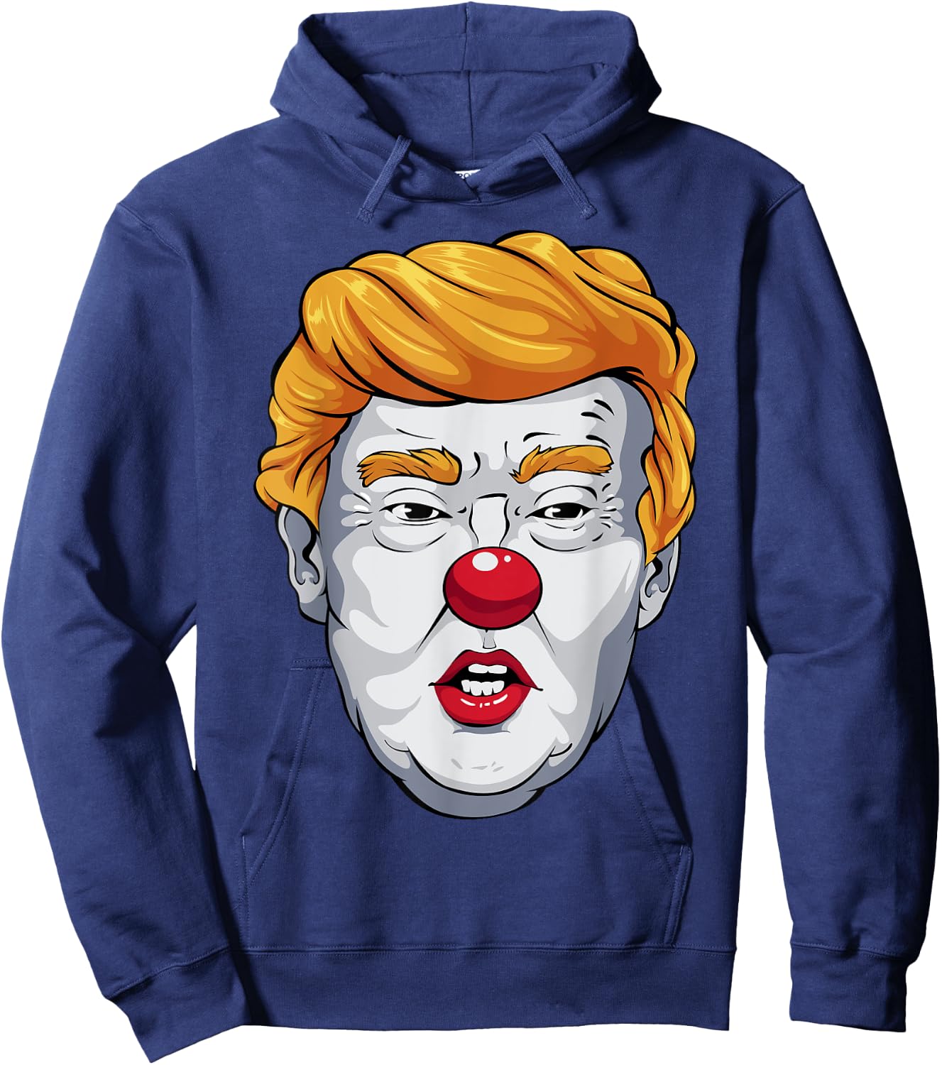 Funny Anti Trump Clown 2024 Election Halloween Costume Hoodie - Hoodie | Navy