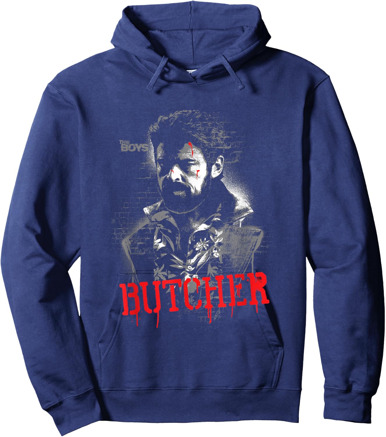 The Boys Butcher Graffiti Pose Hoodie - Hoodie | Navy