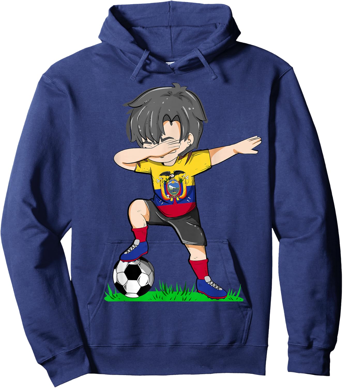 Soccer Ecuador Jersey Shirt Ecuador Flag Football Boys Men Hoodie - Hoodie | Navy