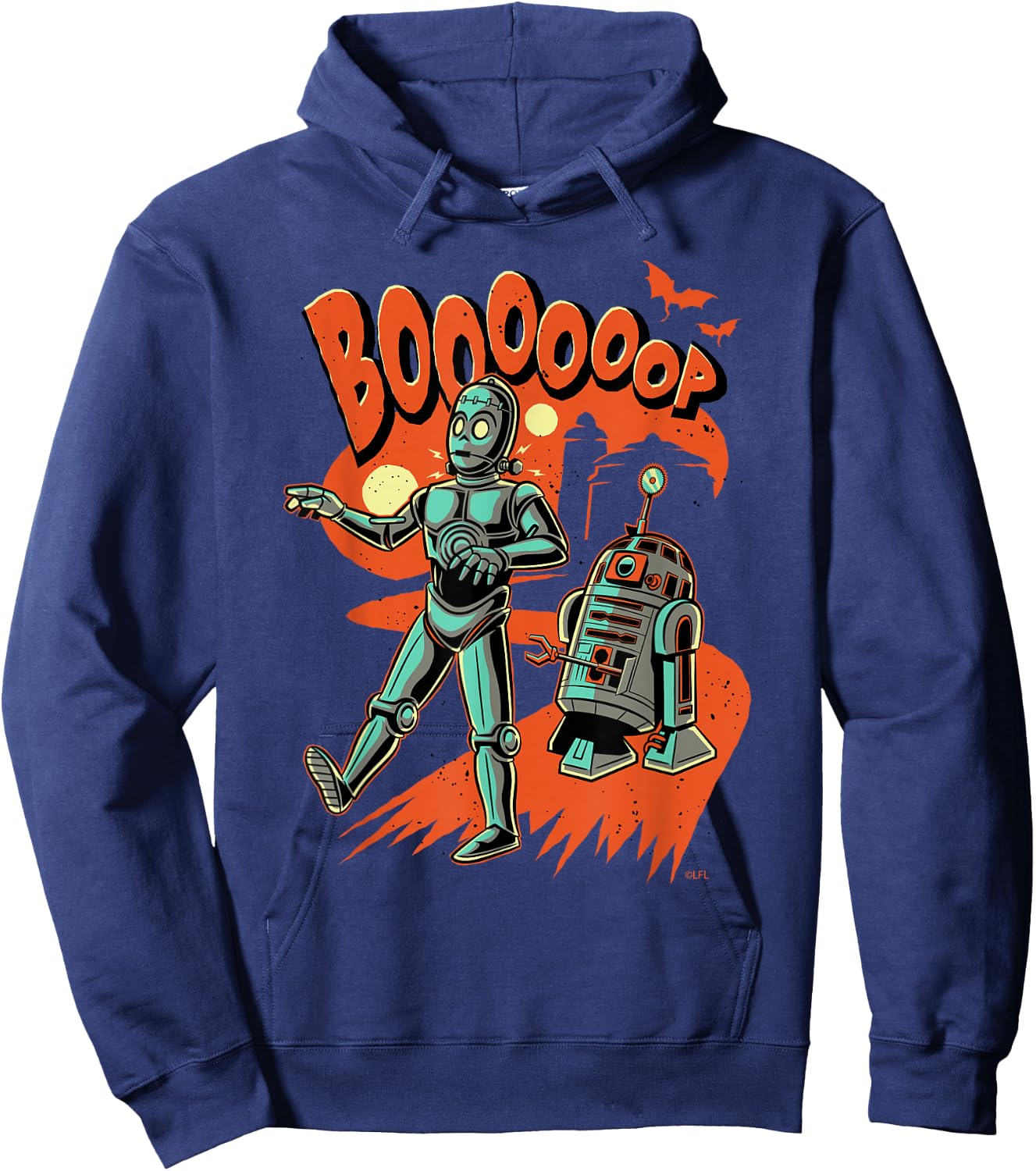 Star Wars R2-D2 & C-3PO Monster Droids Booooop Halloween Hoodie - Hoodie | Navy