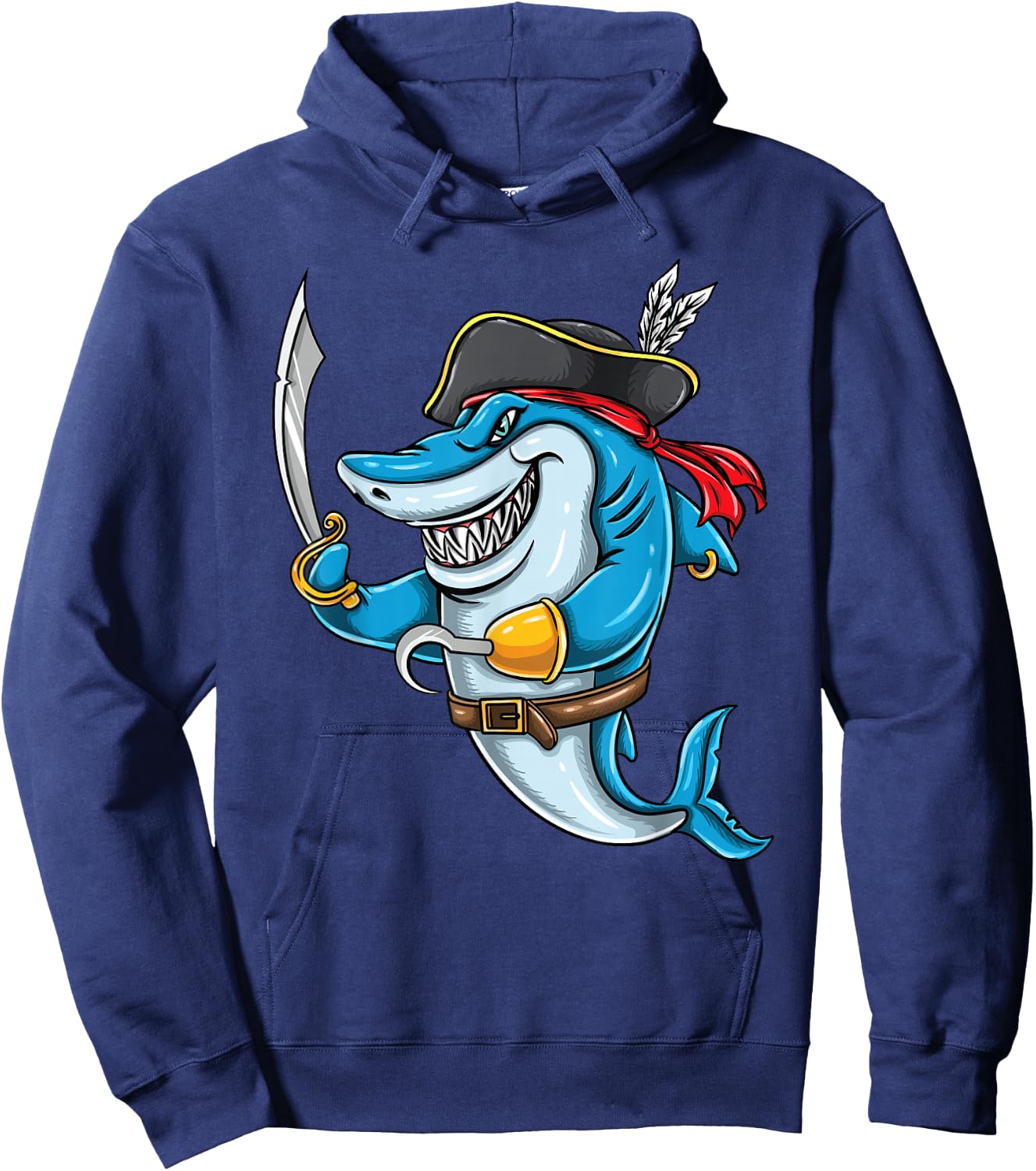 Pirate Shark Boys Halloween Hoodie - Hoodie | Navy