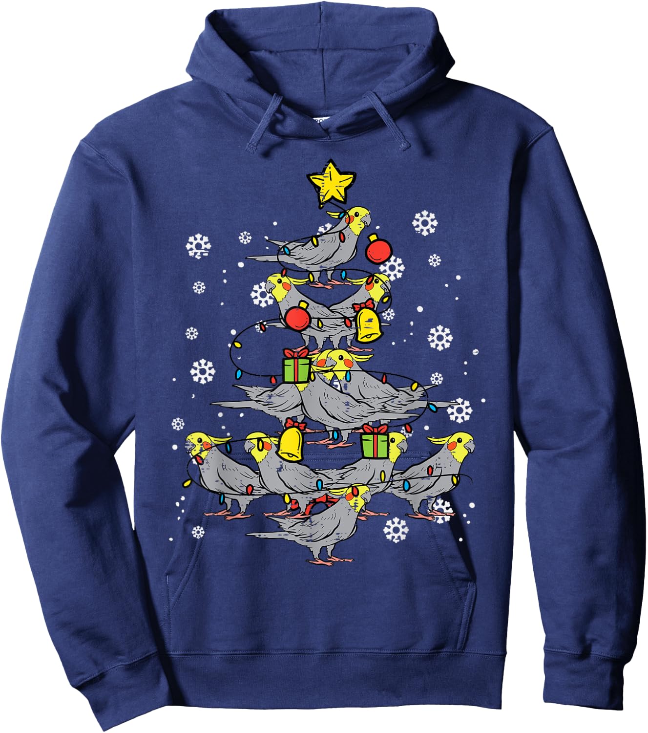 Cockatiel Christmas Tree Bird Cute Xmas Animal Men Women Hoodie - Hoodie | Navy