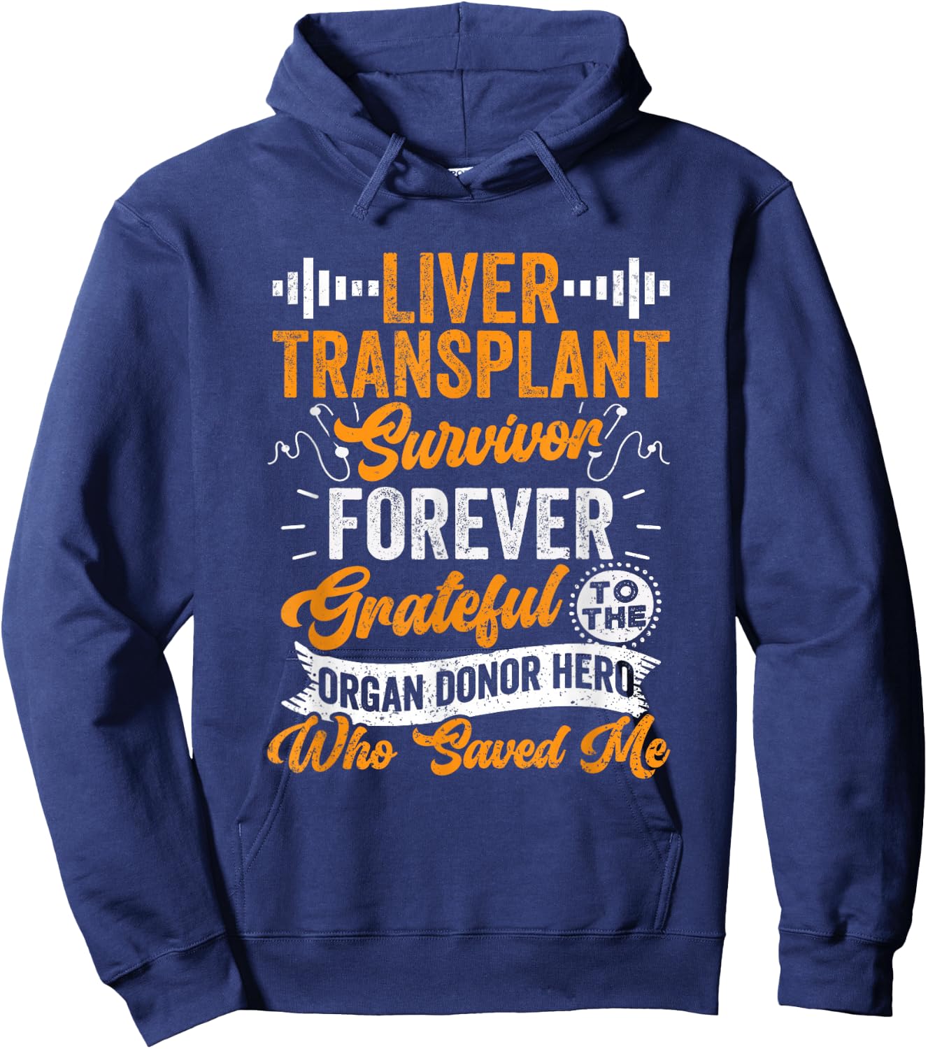 Liver Transplant Survivor Liver Transplant Recovery Hoodie - Hoodie | Navy