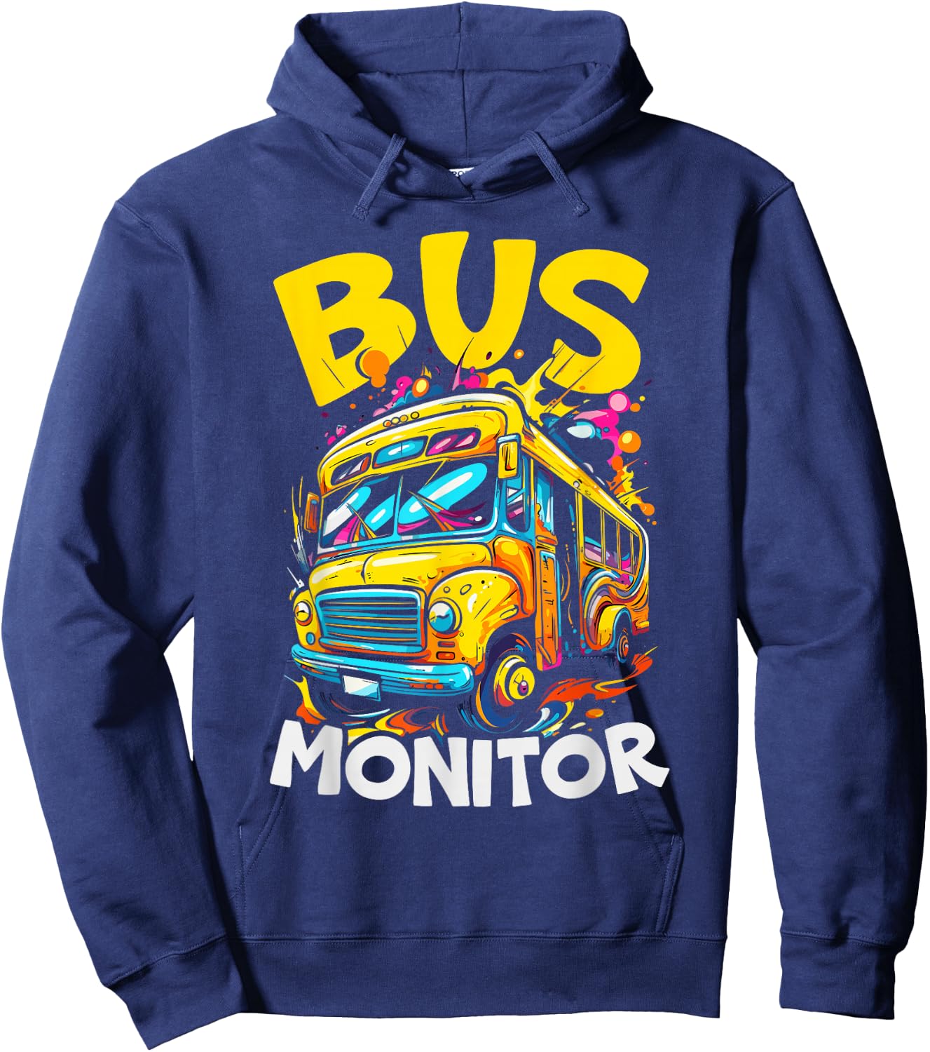 School Bus Monitor Bus Aide Attendant Bus Monitor Hoodie - Hoodie | Navy