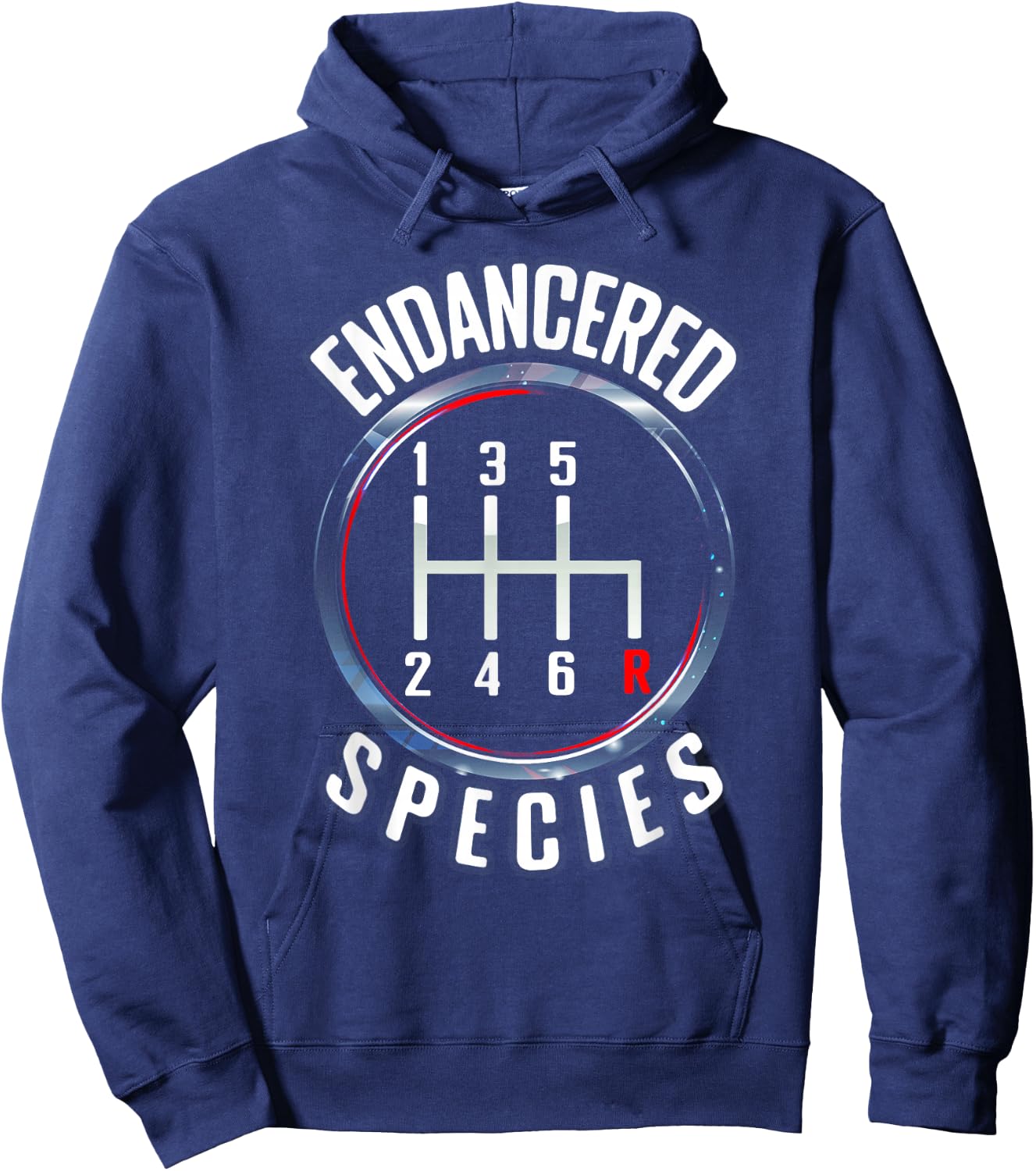 Endangered a Species Manual Gearbox Stick-Shift 6 Speed Hoodie - Hoodie | Navy