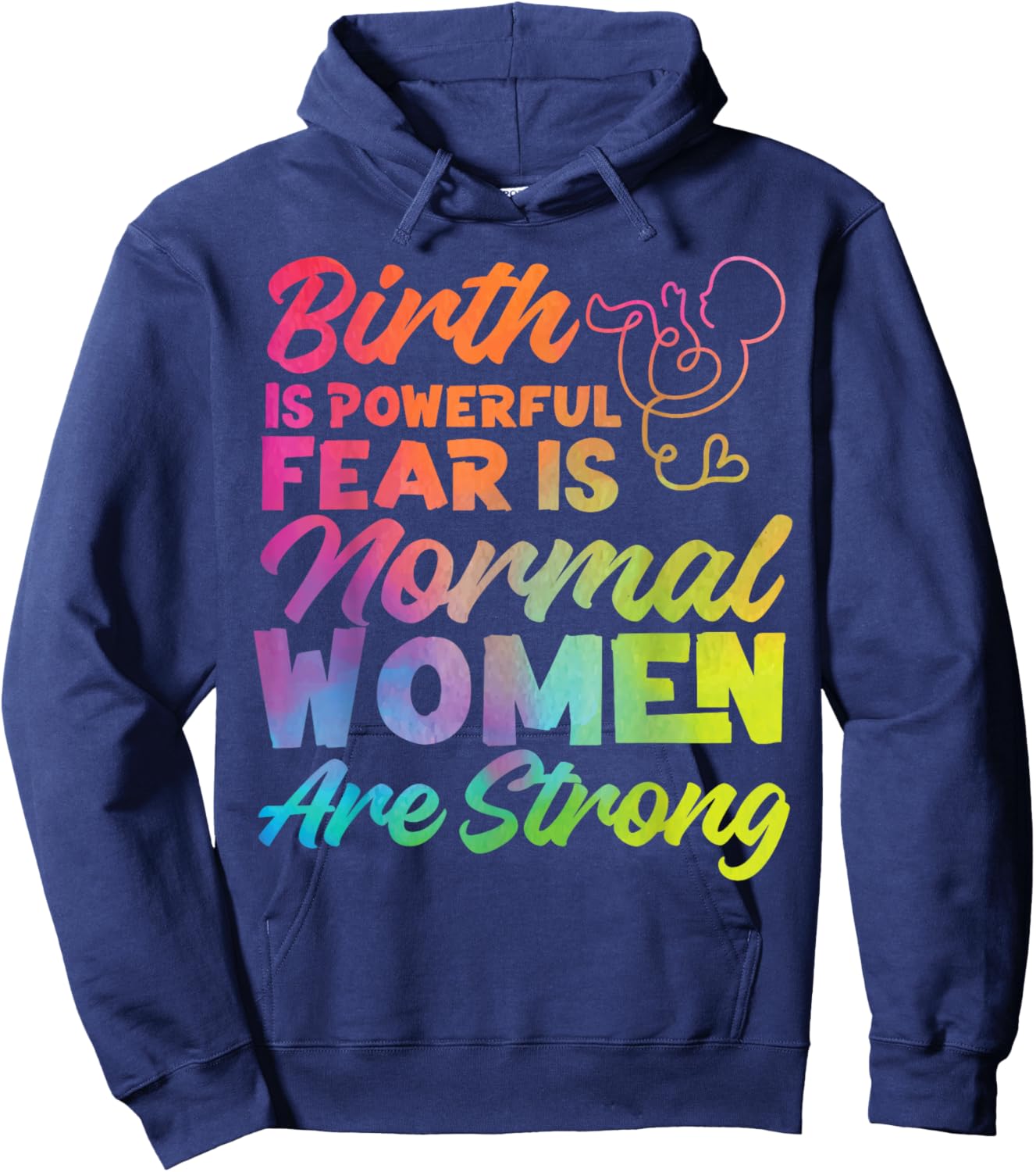 LD Labour And Delivery Nurse Midwife Birth Worker Doula Hoodie - Hoodie | Navy