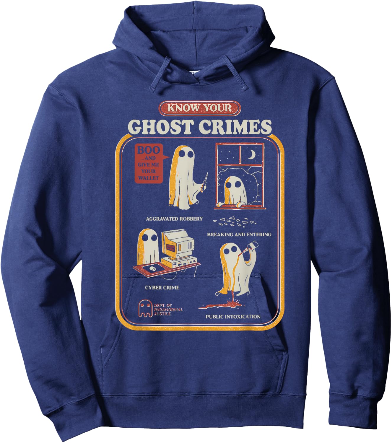 Know Your Ghost Crimes Funny Halloween Hoodie - Hoodie | Navy