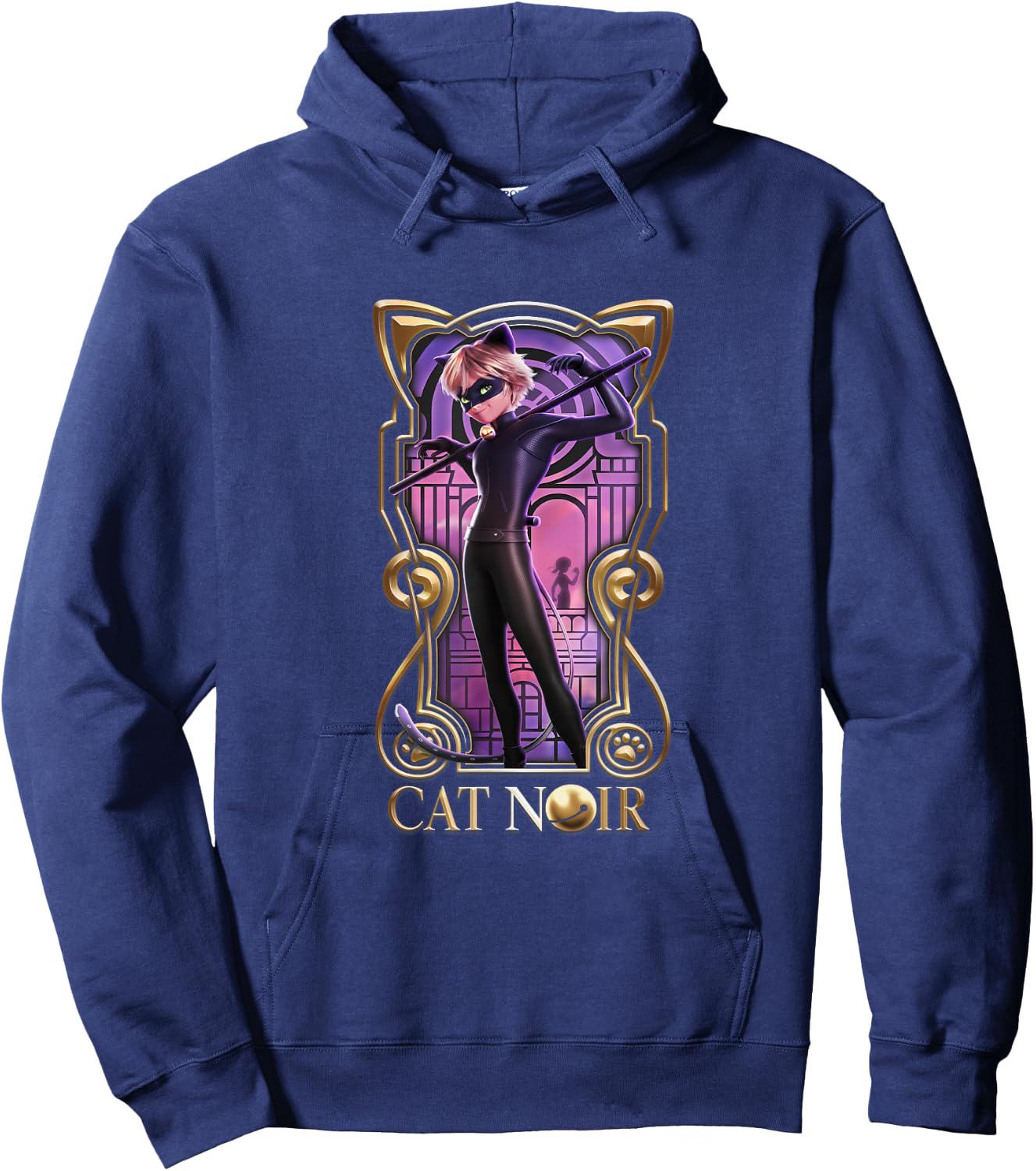 Miraculous The Movie Cat Noir Big Hoodie - Hoodie | Navy