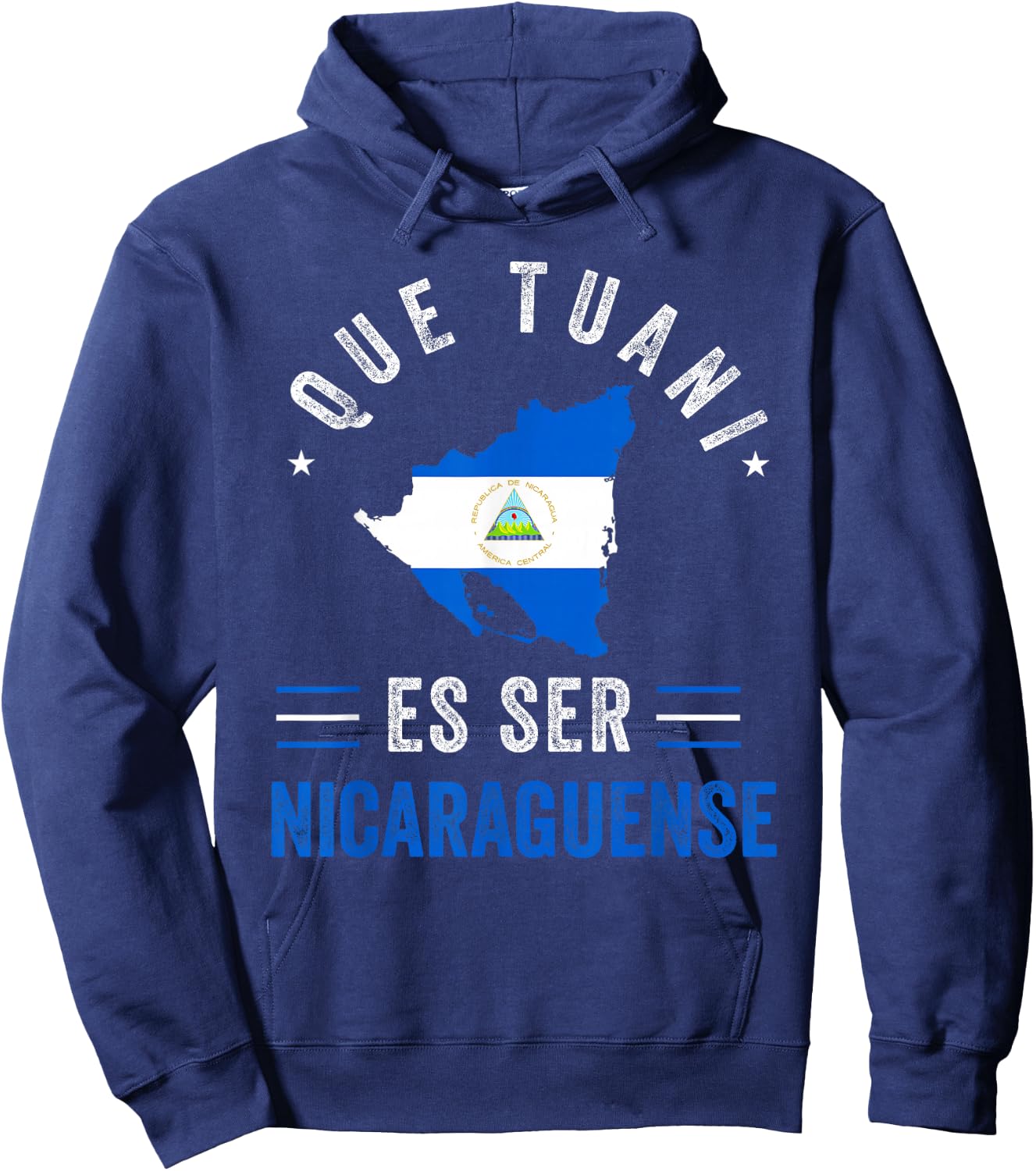 Nicaragua Flag Camiseta Nicaraguan Nicoya Pinoleros Tuani Hoodie - Hoodie | Navy