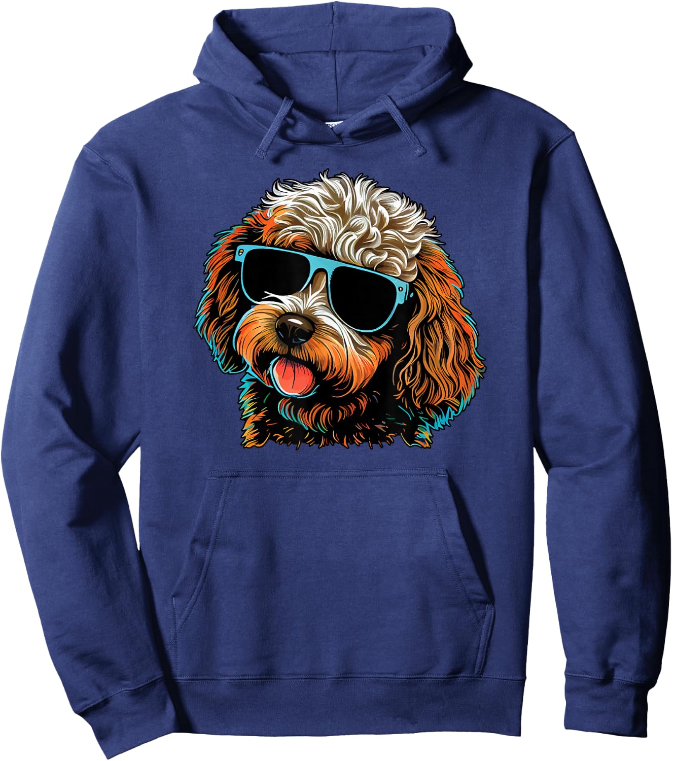 Dad Mom Cool Dog Sunglasses - Cavapoo Women Hoodie - Hoodie | Navy