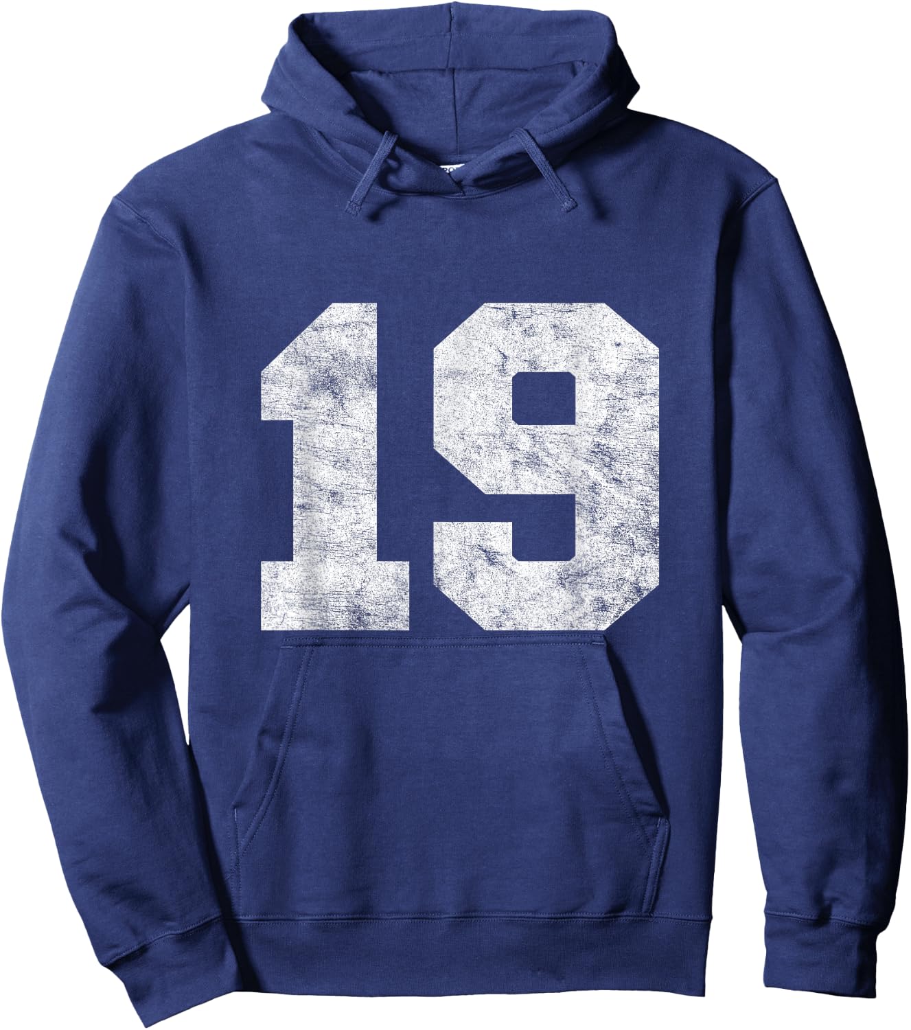 Vintage Lucky Number 19 Birthday Sports Player Team Athlete Hoodie - Hoodie | Navy