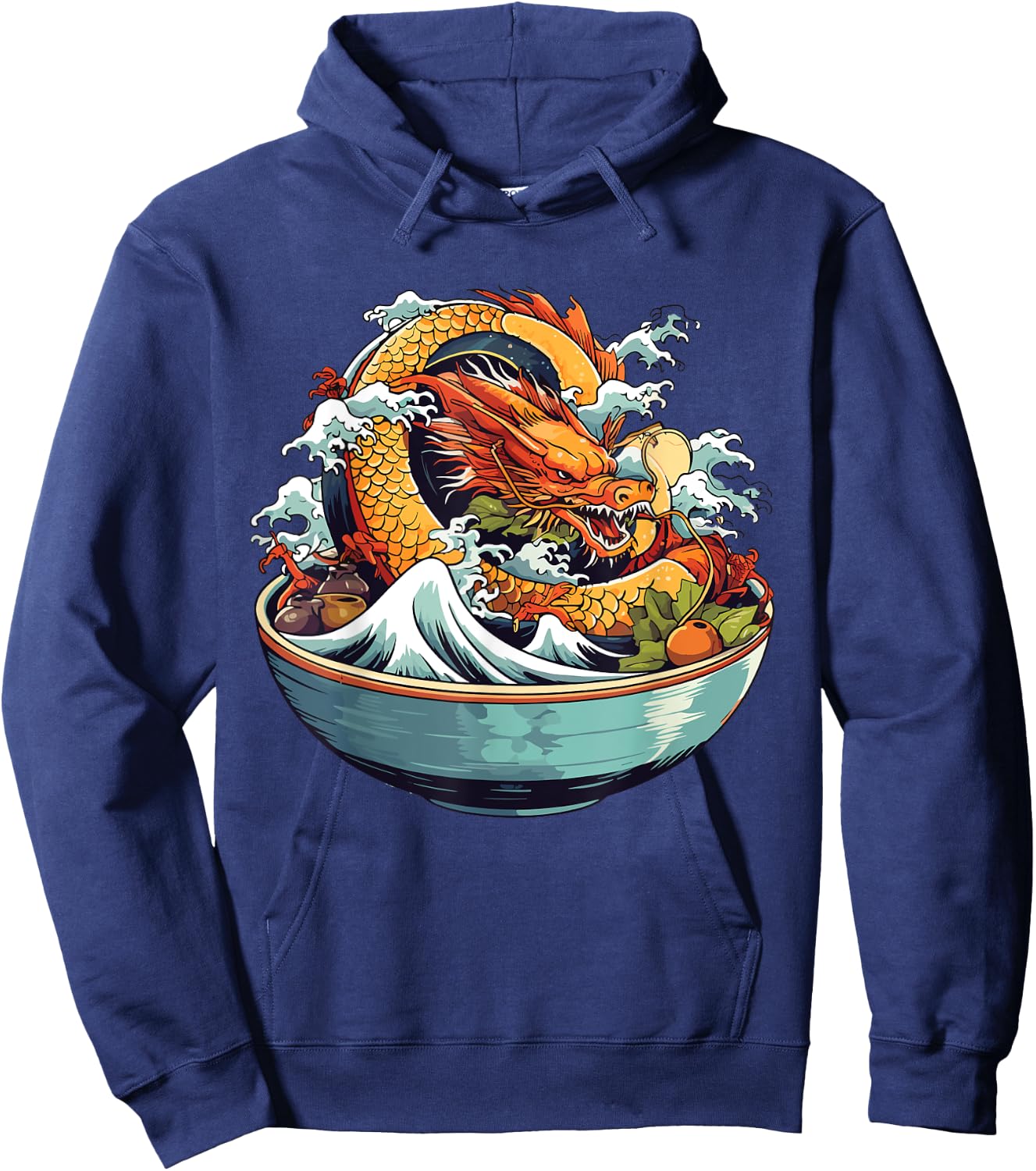 Sushi Dragon Japanese Food Kawaii Dragon Anime Sushi Hoodie - Hoodie | Navy