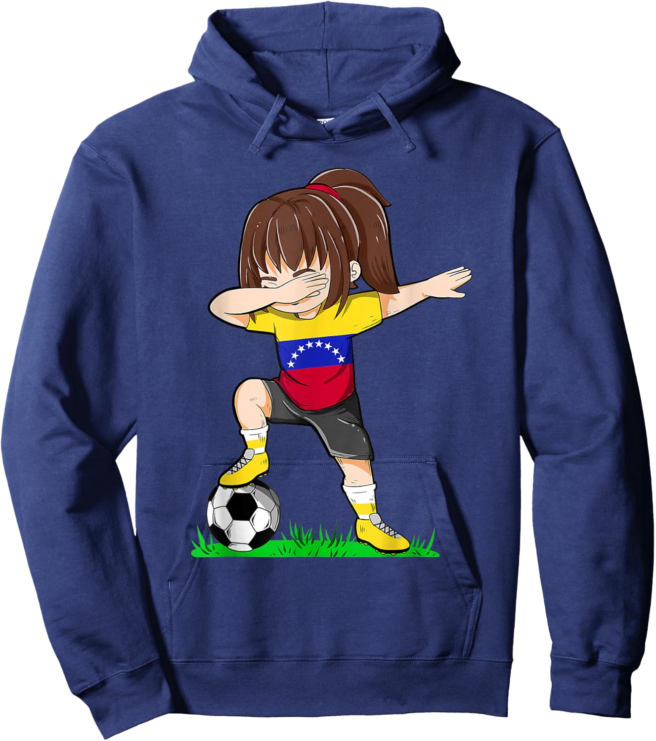 Soccer Venezuela Jersey Shirt Venezuelan Flag Football Girls Hoodie - Hoodie | Navy