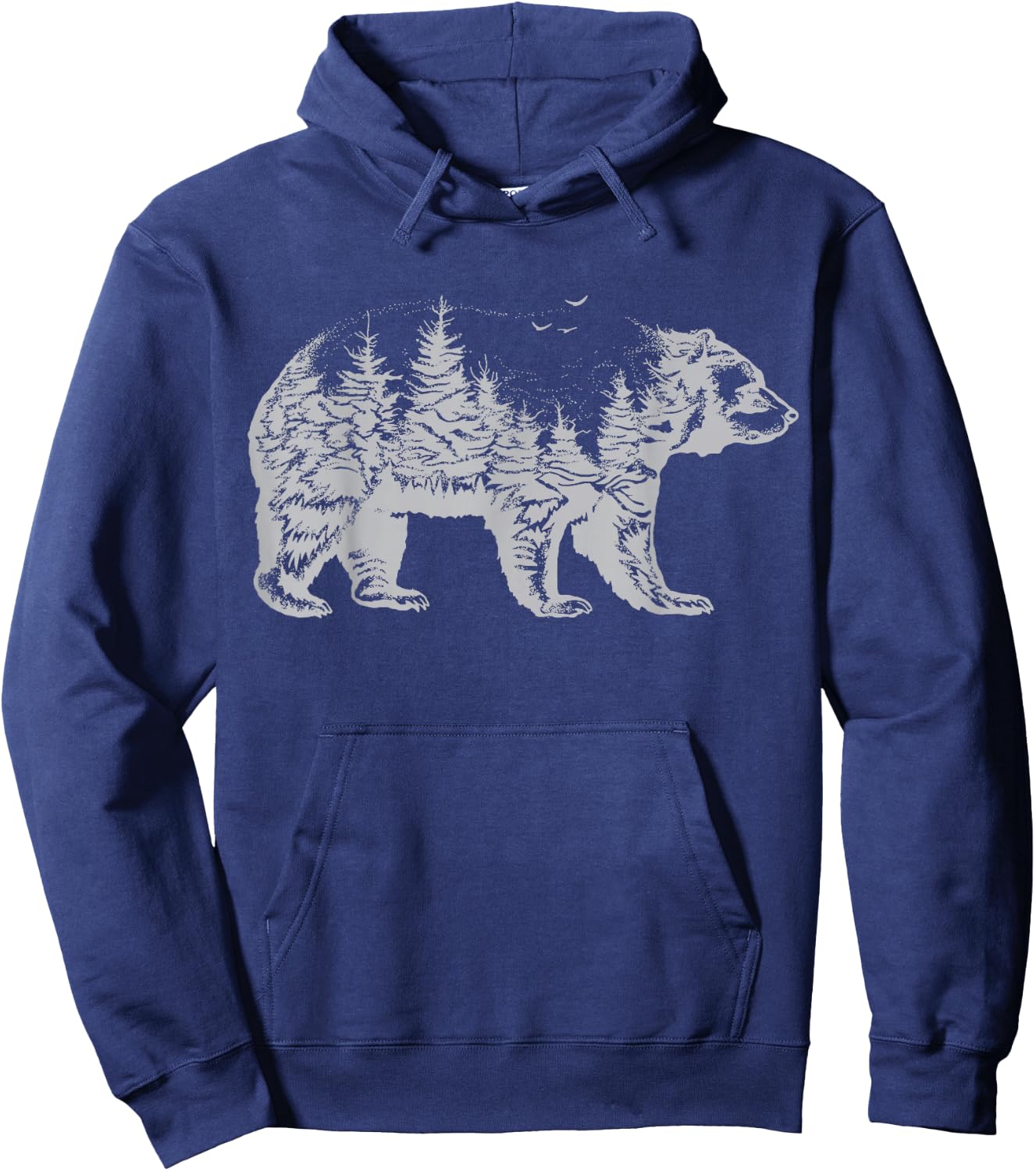 Bear silhouette forest nature for lovers of animal wildlife Hoodie - Hoodie | Navy