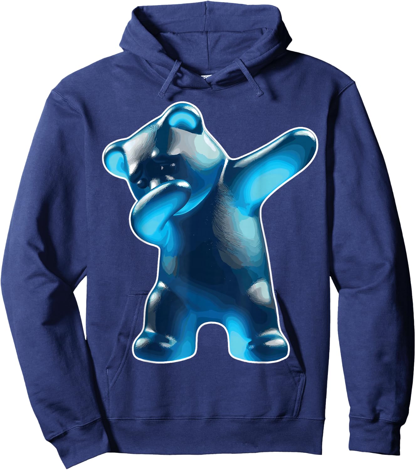 Gummy Bear, Blue Gummy Bear, Dabbing Gummy Bear Hoodie - Hoodie | Navy
