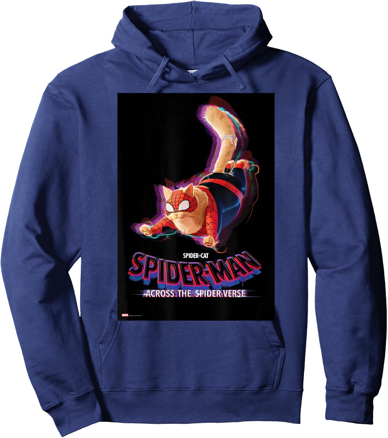 Marvel Spider-Man: Across the Spider-Verse Spider-Cat Poster Hoodie - Hoodie | Navy
