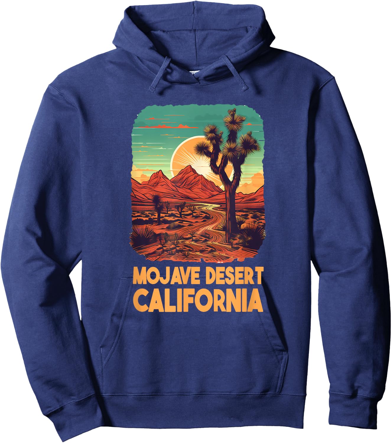 Mojave Desert Adventure Vintage Nature Lover Hiking Design Hoodie - Hoodie | Navy