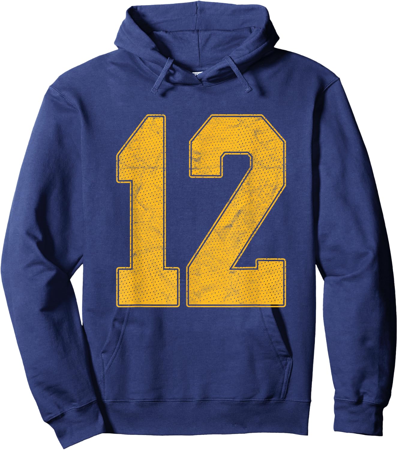 Number 12 Numbered Uniform Sports Team Jersey 12th Birthday Hoodie - Hoodie | Navy