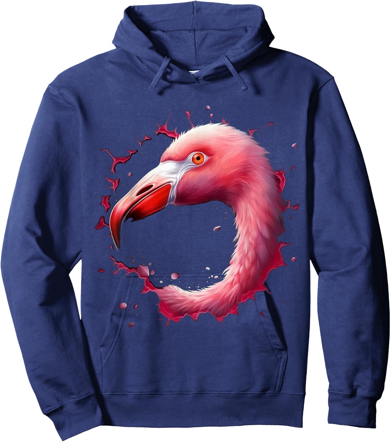 Flamingo Art - Bird Animal Artwork Flamingo Hoodie - Hoodie | Navy