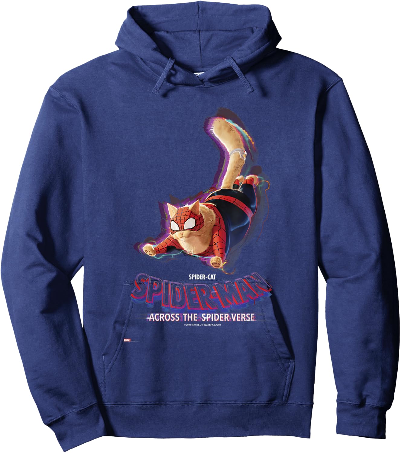 Marvel Spider-Man Across The Spider-Verse Part 1 Spider-Cat Hoodie - Hoodie | Navy