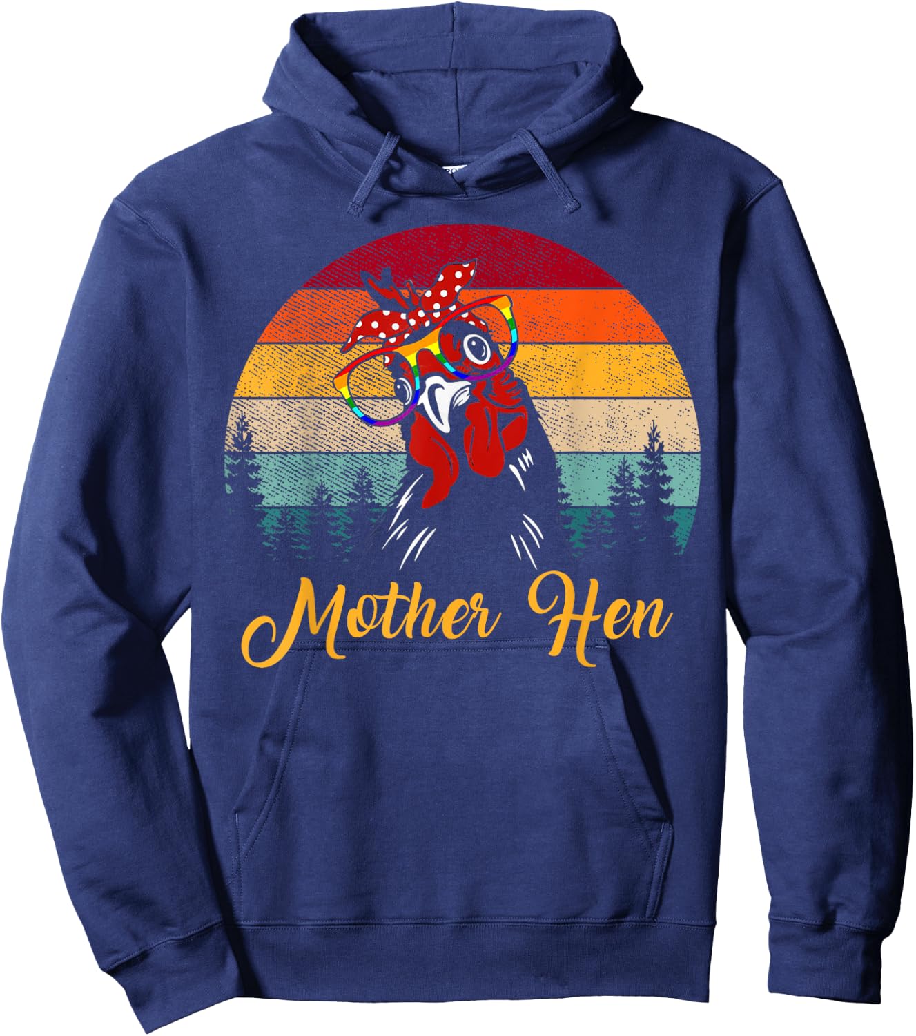 Mother Hen Chicken Farming Mothers Day Hoodie - Hoodie | Navy