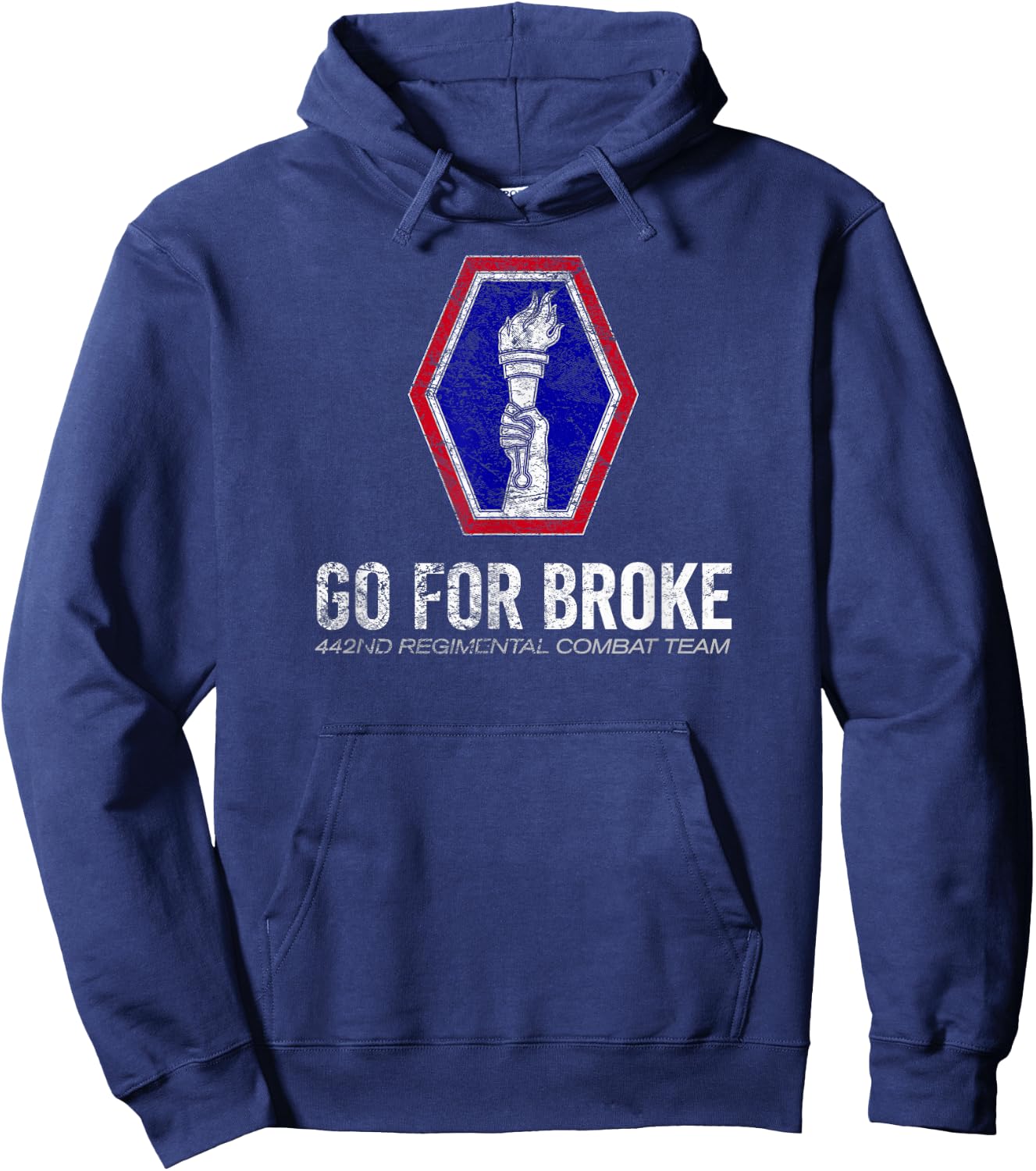 American Marauder: 442nd Regimental combat Team Go For Broke Hoodie - Hoodie | Navy