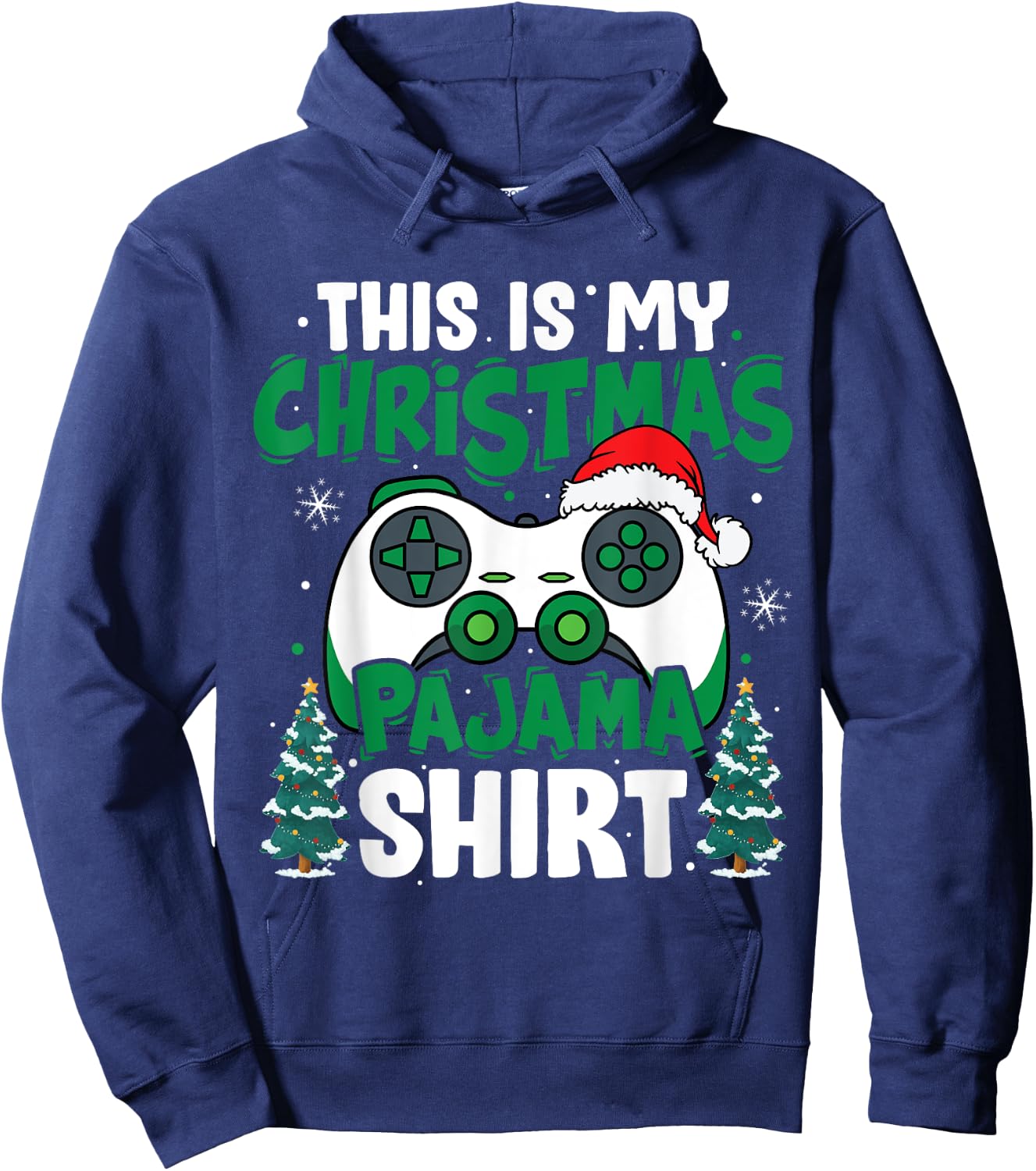 This Is My Christmas Pajama Video Game Gamer Boys Teens Hoodie - Hoodie | Navy