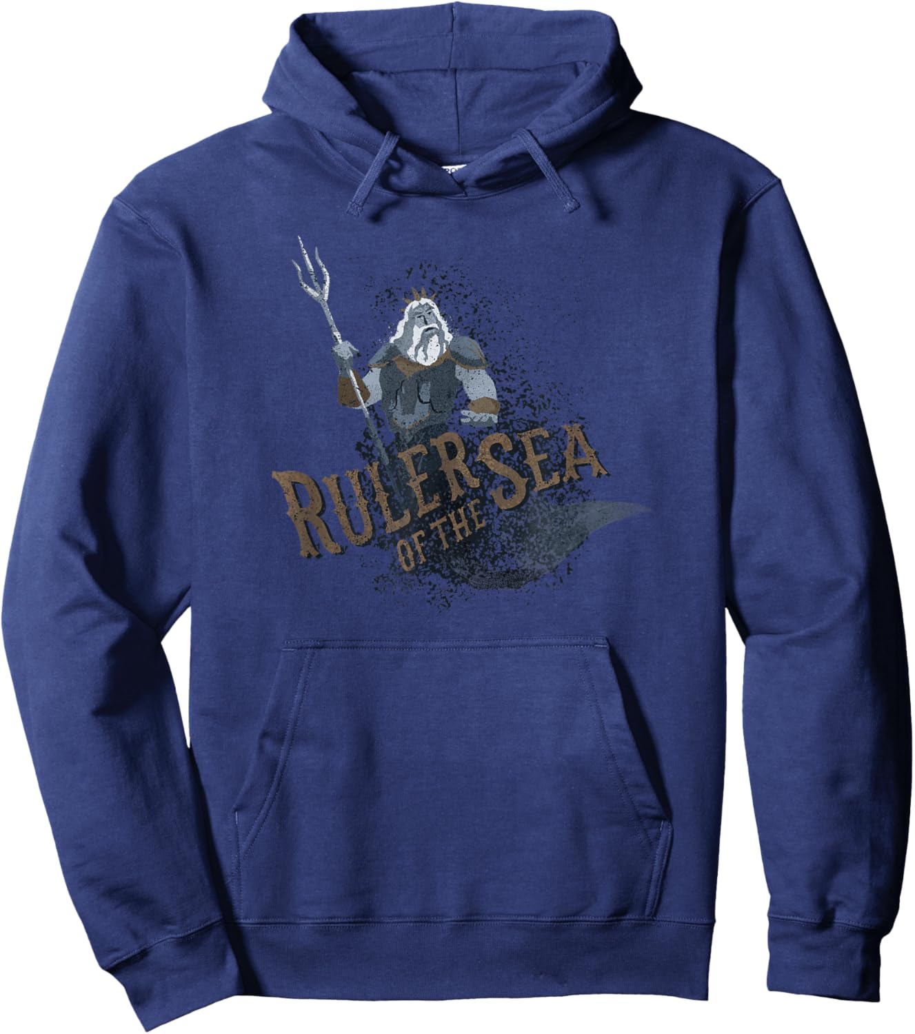 Disney The Little Mermaid King Triton Ruler of The Sea Retro Hoodie - Hoodie | Navy