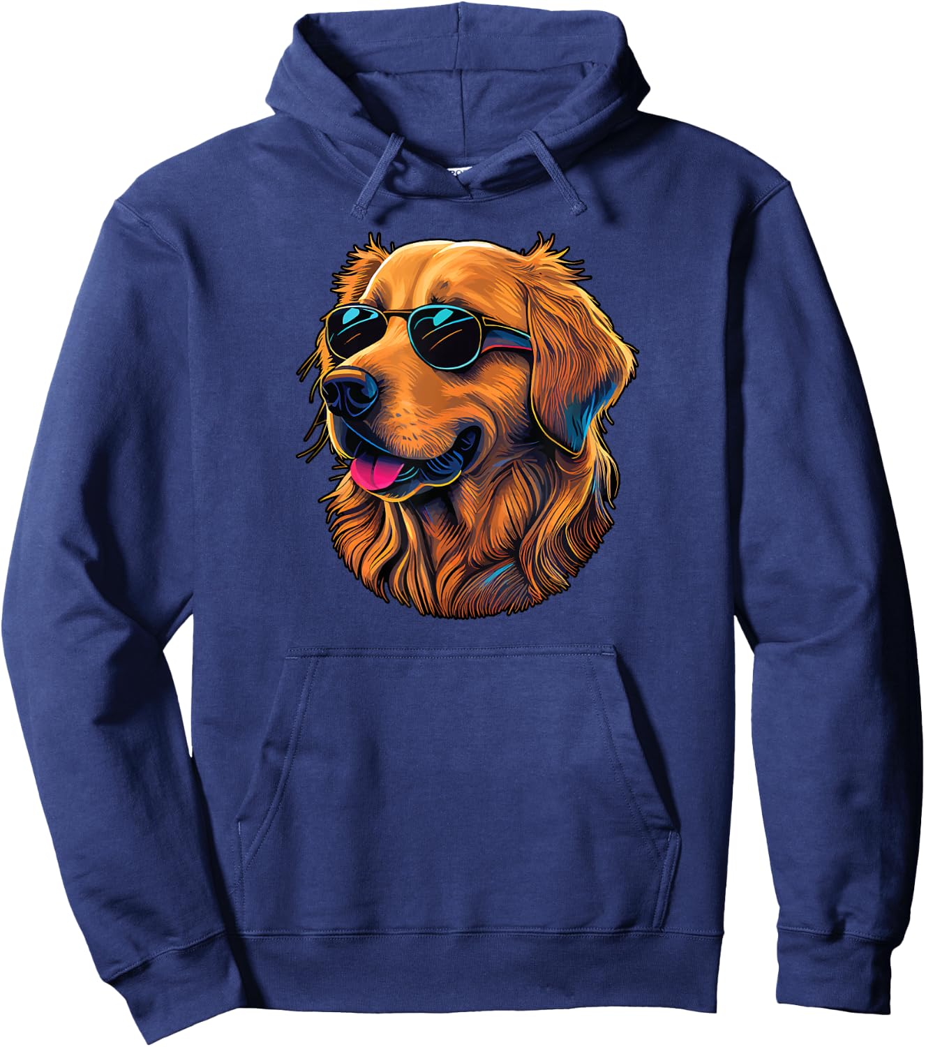 Dad Mom Cool Dog Sunglasses - Golden Retriever Women Hoodie - Hoodie | Navy