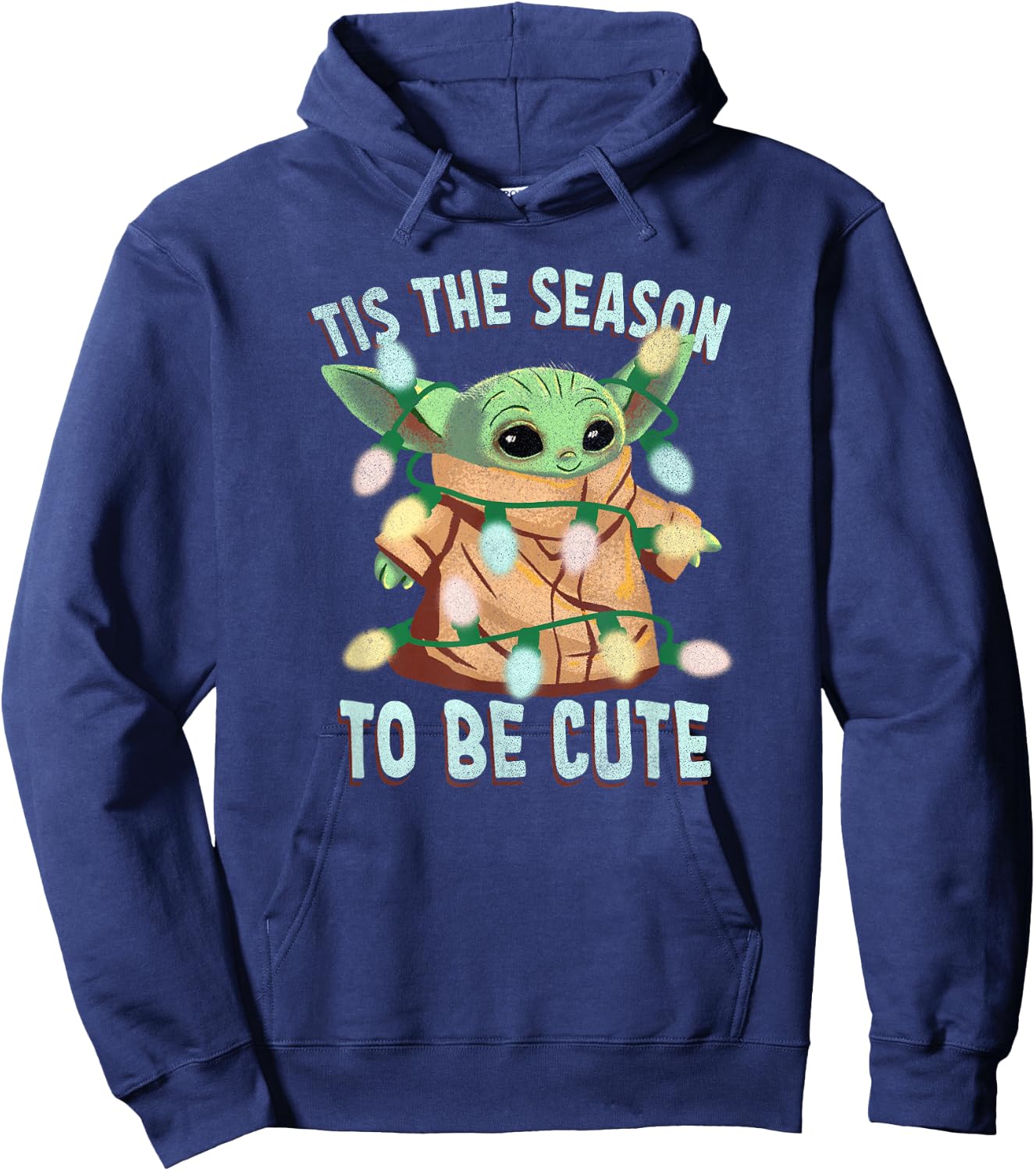 Star Wars: The Mandalorian Christmas Grogu Tis The Season Hoodie - Hoodie | Navy