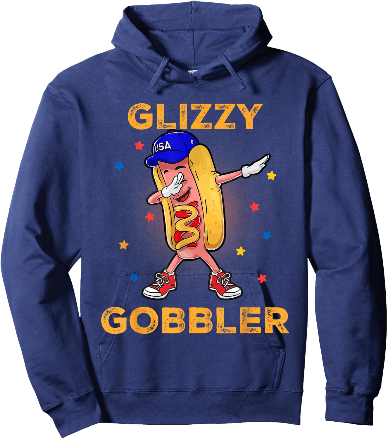 Funny Glizzy Gobbler Hotdog Men Women Hoodie - Hoodie | Navy