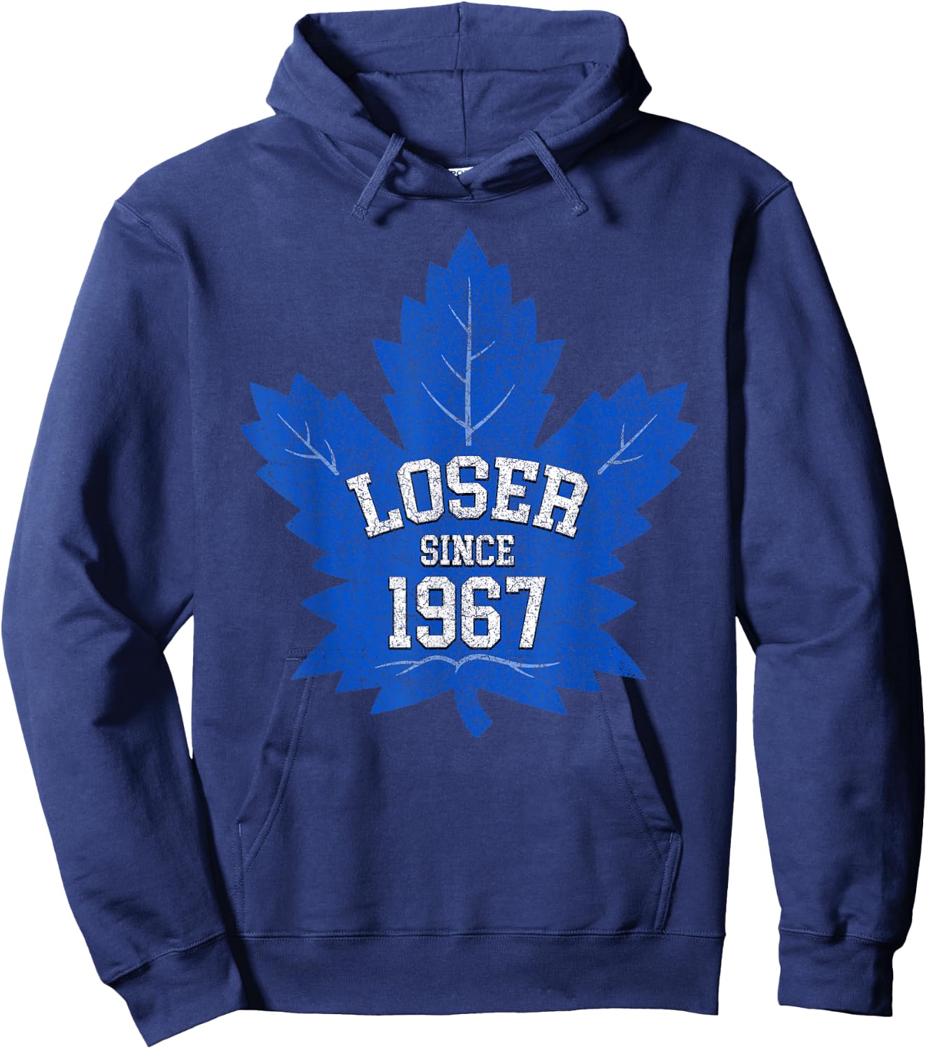 Loser Since 1967 Maple Tree Leaves Blue Hoodie - Hoodie | Navy