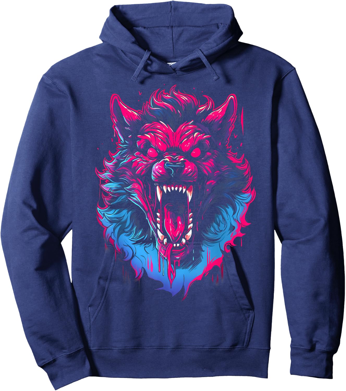 Horror Werewolf Head Halloween Mythology Wolf Shifter Lycan Hoodie - Hoodie | Navy