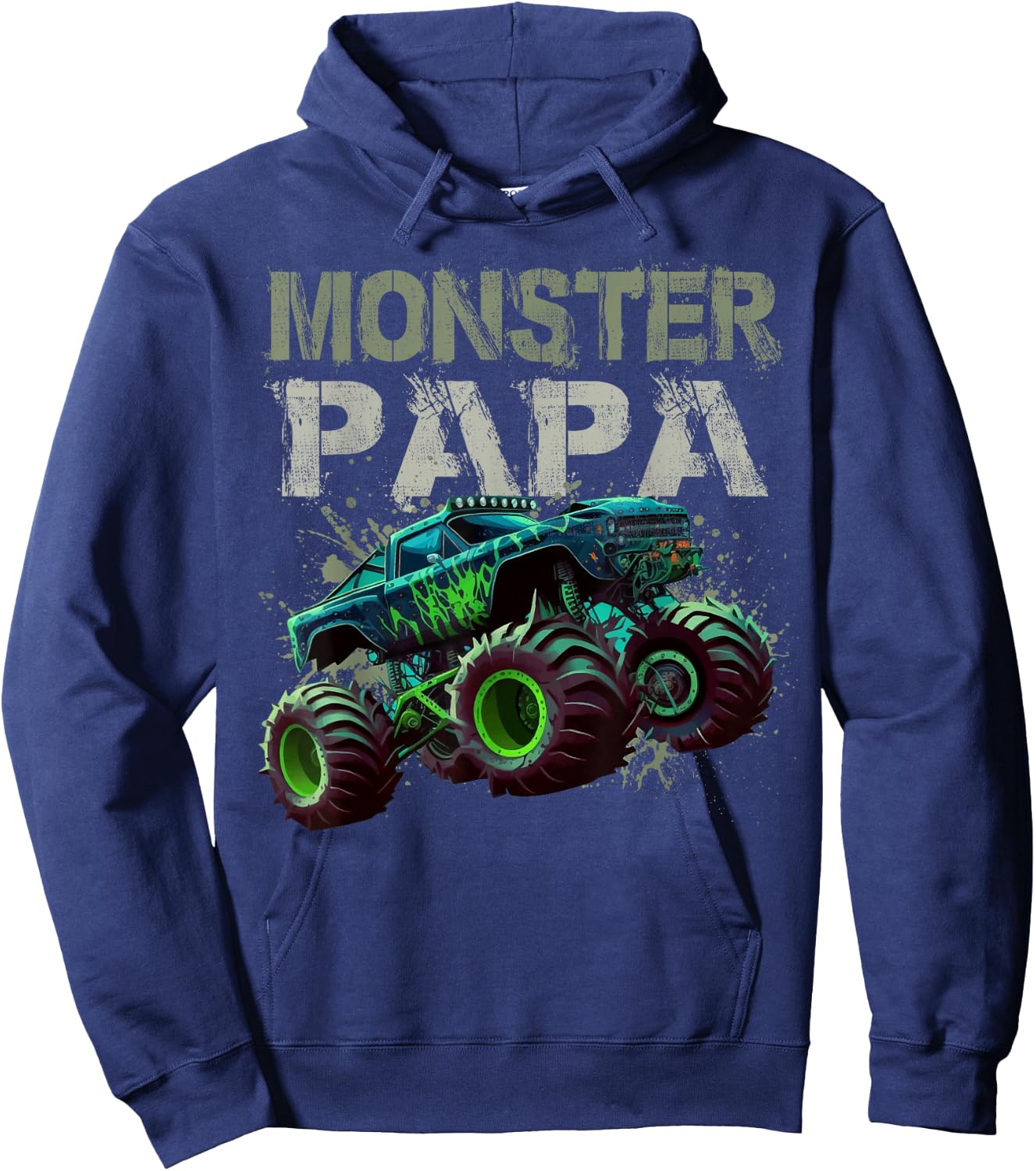 Monster Truck Papa Family Matching Monster Truck Lovers Hoodie - Hoodie | Navy