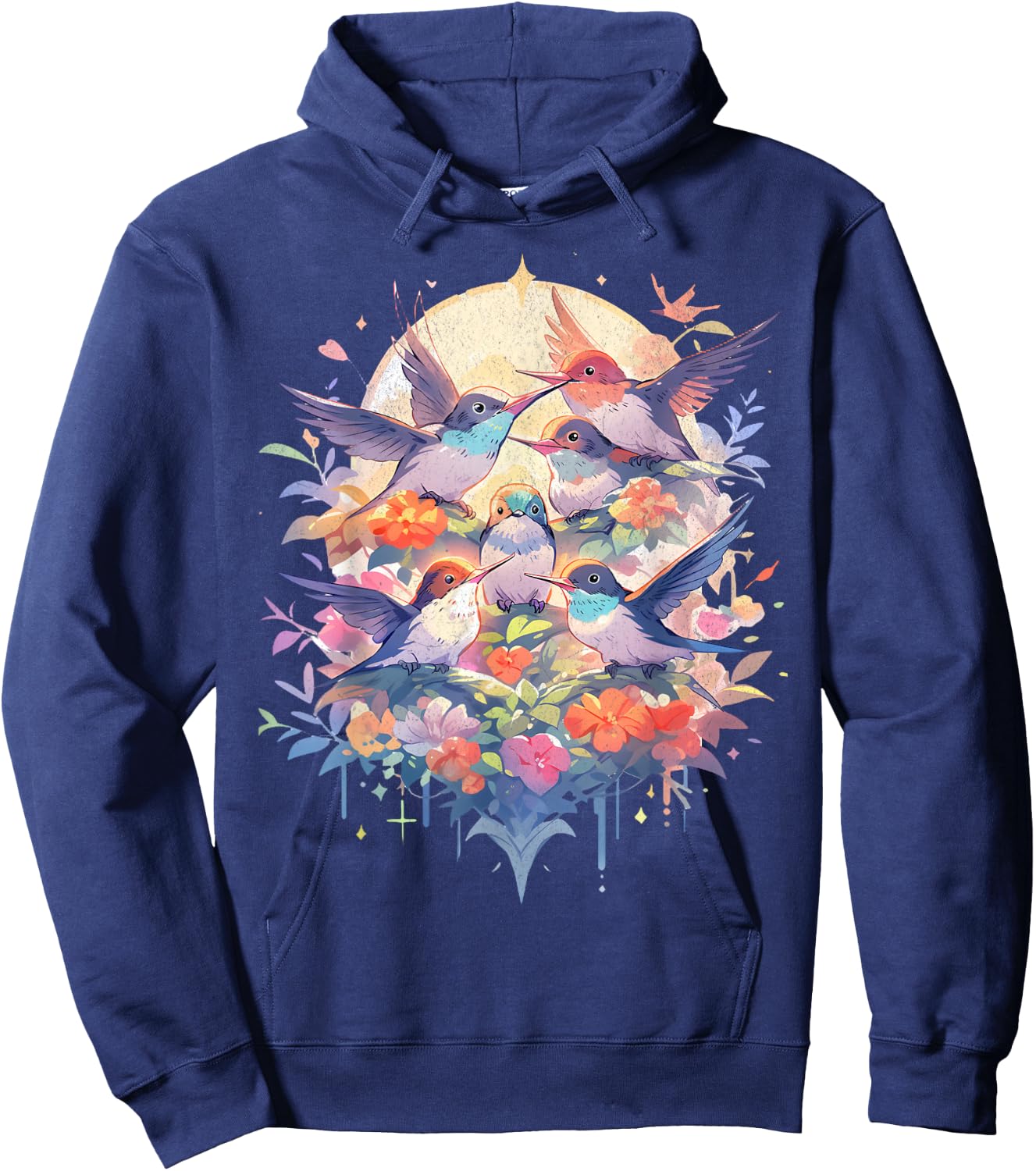 Beautiful Hummingbirds Bird Watching Earth Day Nature Lovers Hoodie - Hoodie | Navy