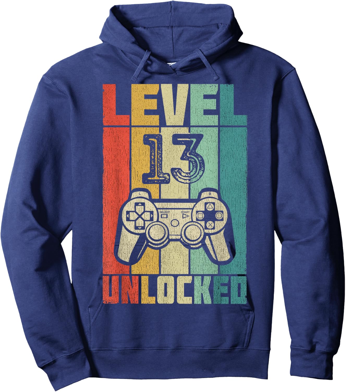 Level 13 Unlocked 13th Birthday Gift Hoodie - Hoodie | Navy